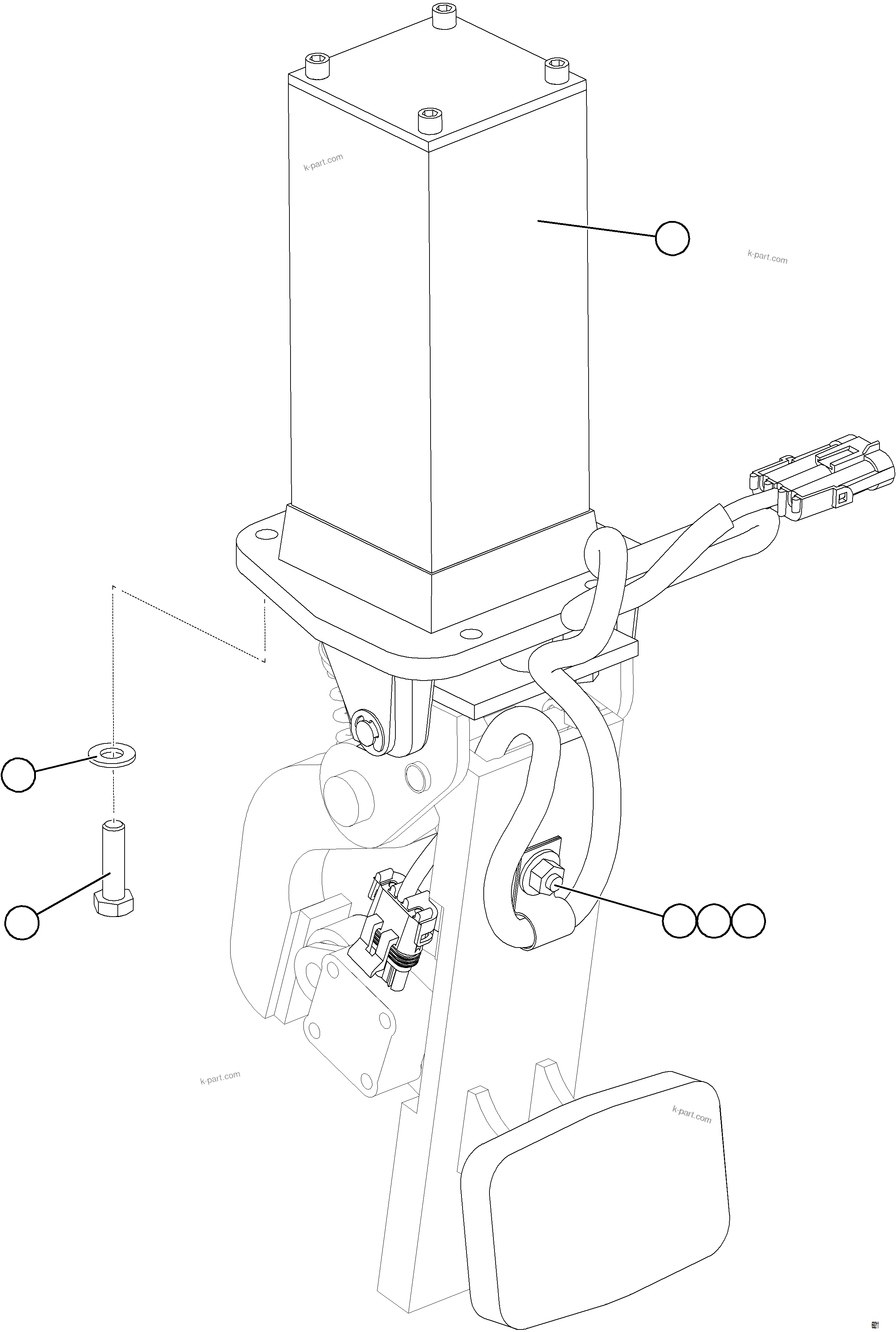 Komatsu parts book diagram for AFE78-ED 930E-5 S/N A40448 - A40450,A40460 - A40462,A40468 - A40470,A40477 - A40479,A40485 - A40487,A40492 - A40494  KW: BRAKE VALVE INSTALLATION