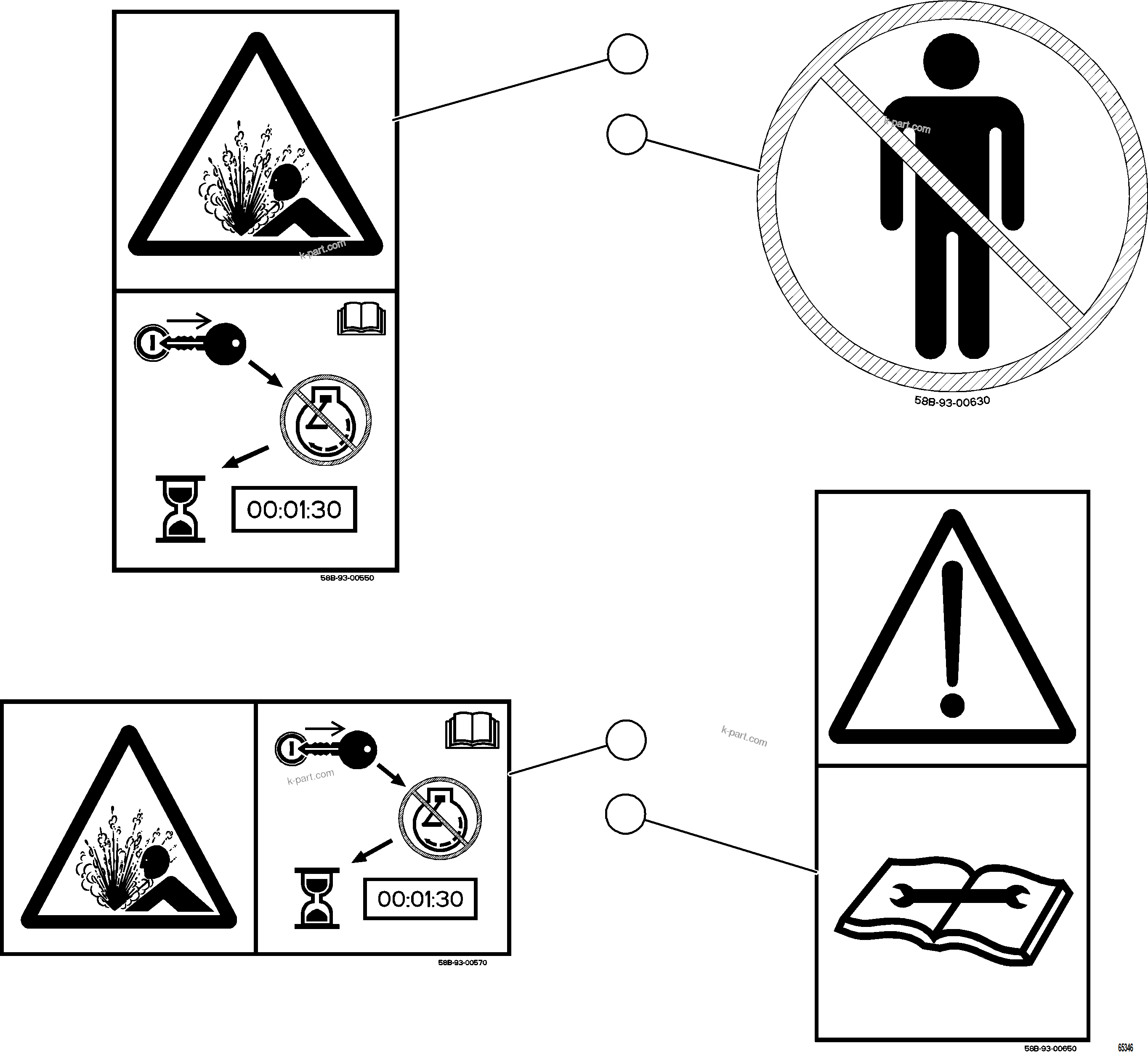 Komatsu parts book diagram for AFE78-ED 930E-5 S/N A40448 - A40450,A40460 - A40462,A40468 - A40470,A40477 - A40479,A40485 - A40487,A40492 - A40494  KW: SAFETY LABELS    3/9