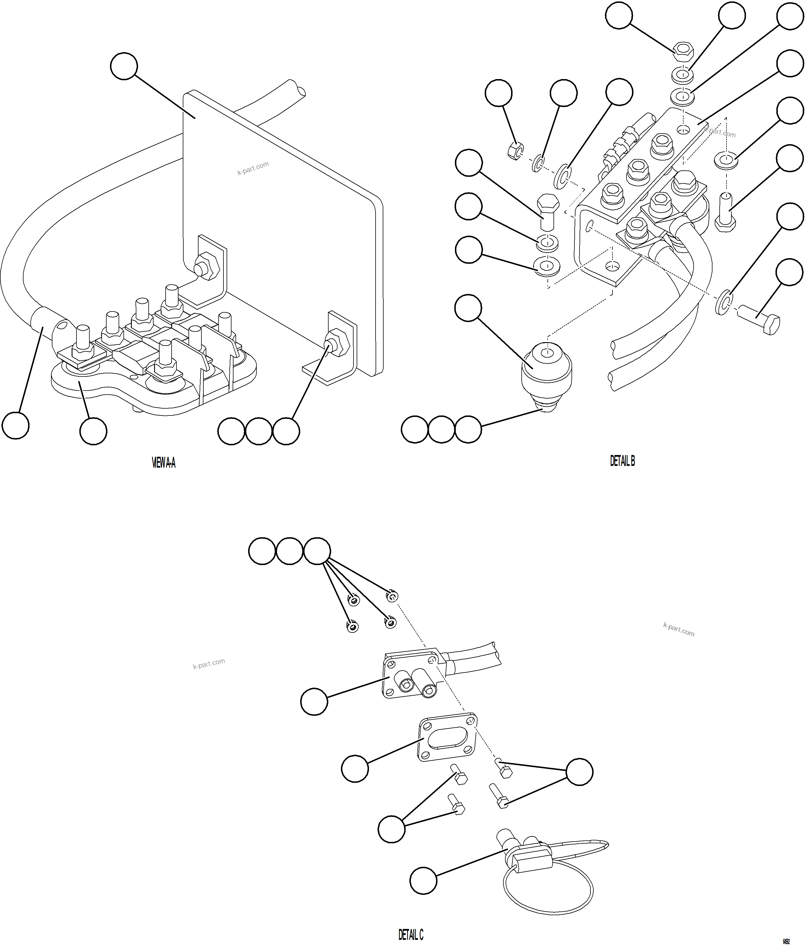 Komatsu parts book diagram for AFE78-EM 930E-5 S/N A40502 - A40505  KSA: BATTERY BOX ASSEMBLY    6/7