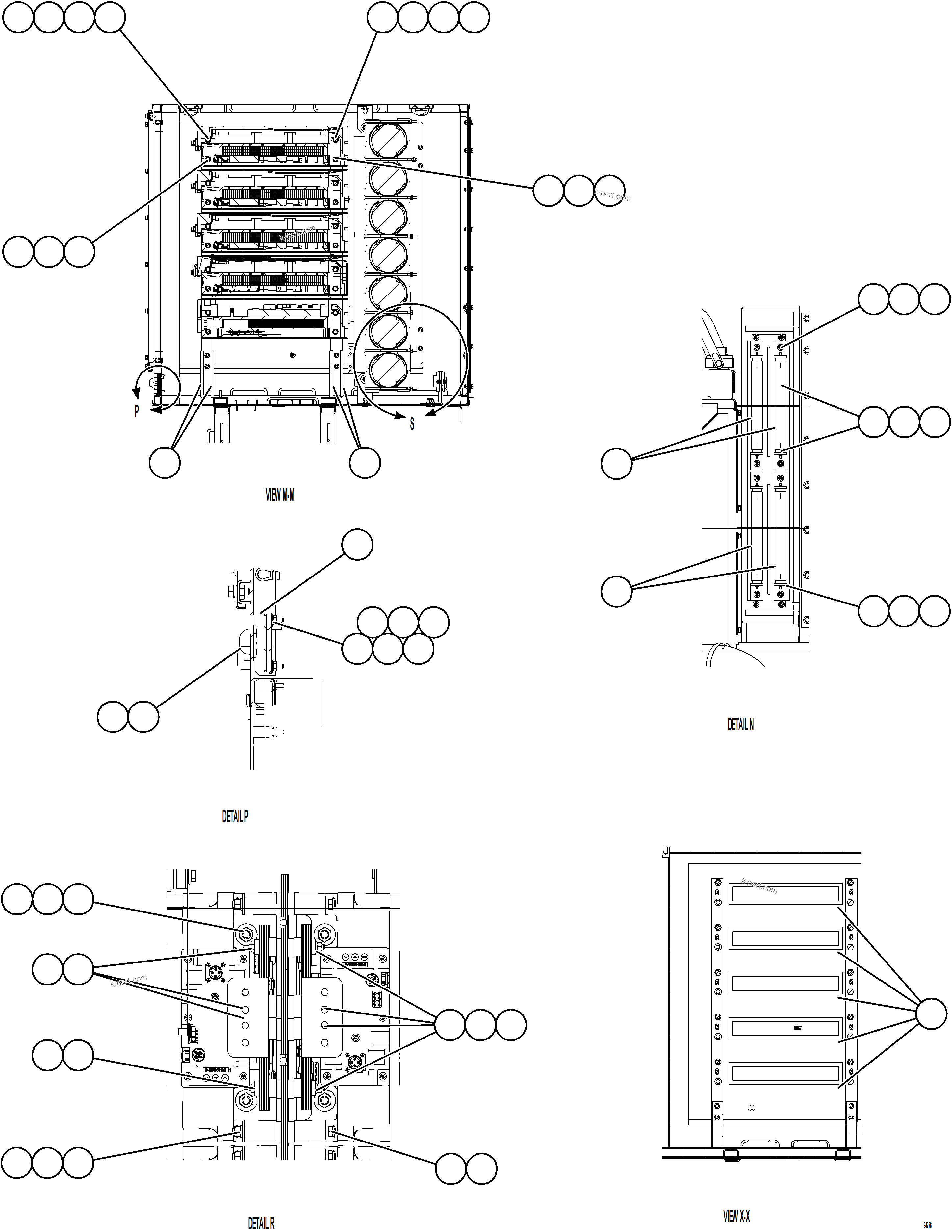 Komatsu parts book diagram for AFE78-EM 930E-5 S/N A40502 - A40505  KSA: CONTROL CABINET    8/20