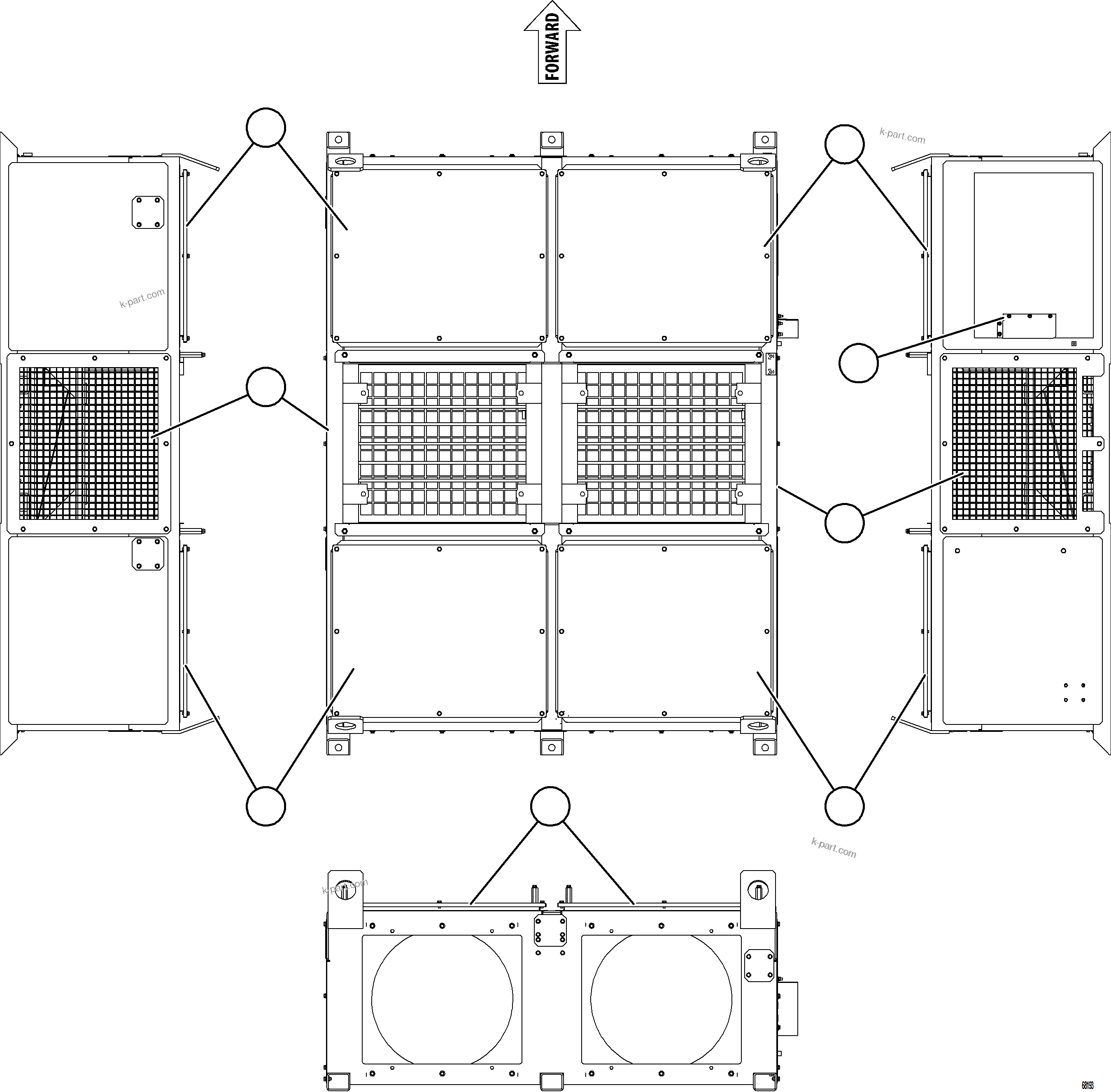 Komatsu parts book diagram for AFE78-EM 930E-5 S/N A40502 - A40505  KSA: RETARDING GRID    1/6