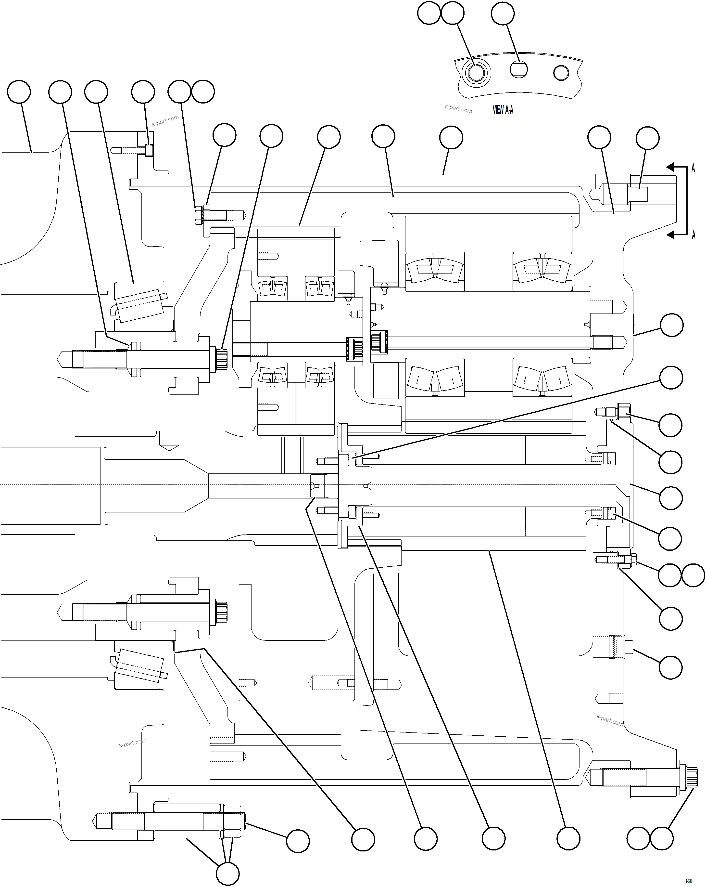 Komatsu parts book diagram for AFE78-EM 930E-5 S/N A40502 - A40505  KSA: TRANSMISSION    2/2