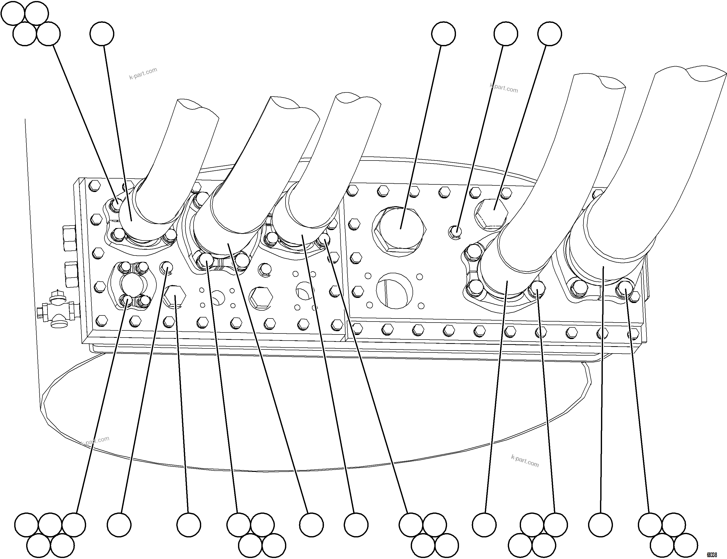 Komatsu parts book diagram for AFE78-EM 930E-5 S/N A40502 - A40505  KSA: HYDRAULIC TANK PIPING - HOIST CIRCUIT    2/2