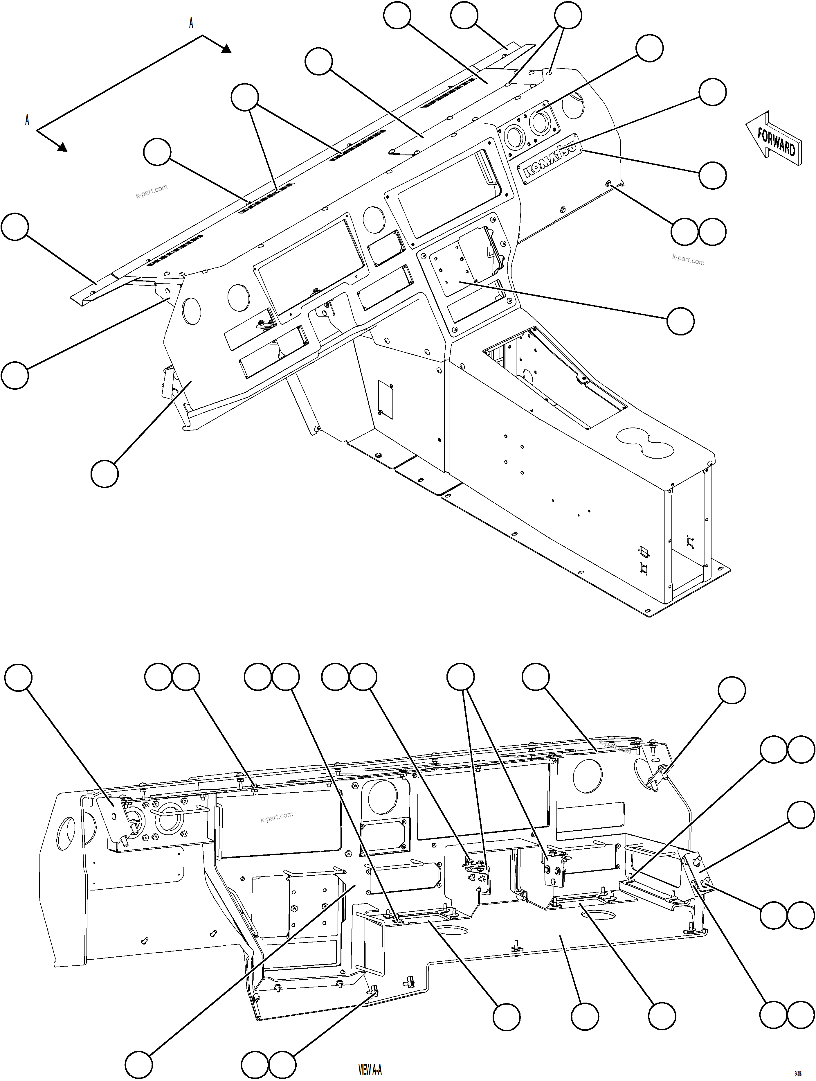 Komatsu parts book diagram for AFE78-EM 930E-5 S/N A40502 - A40505  KSA: INSTRUMENT PANEL
