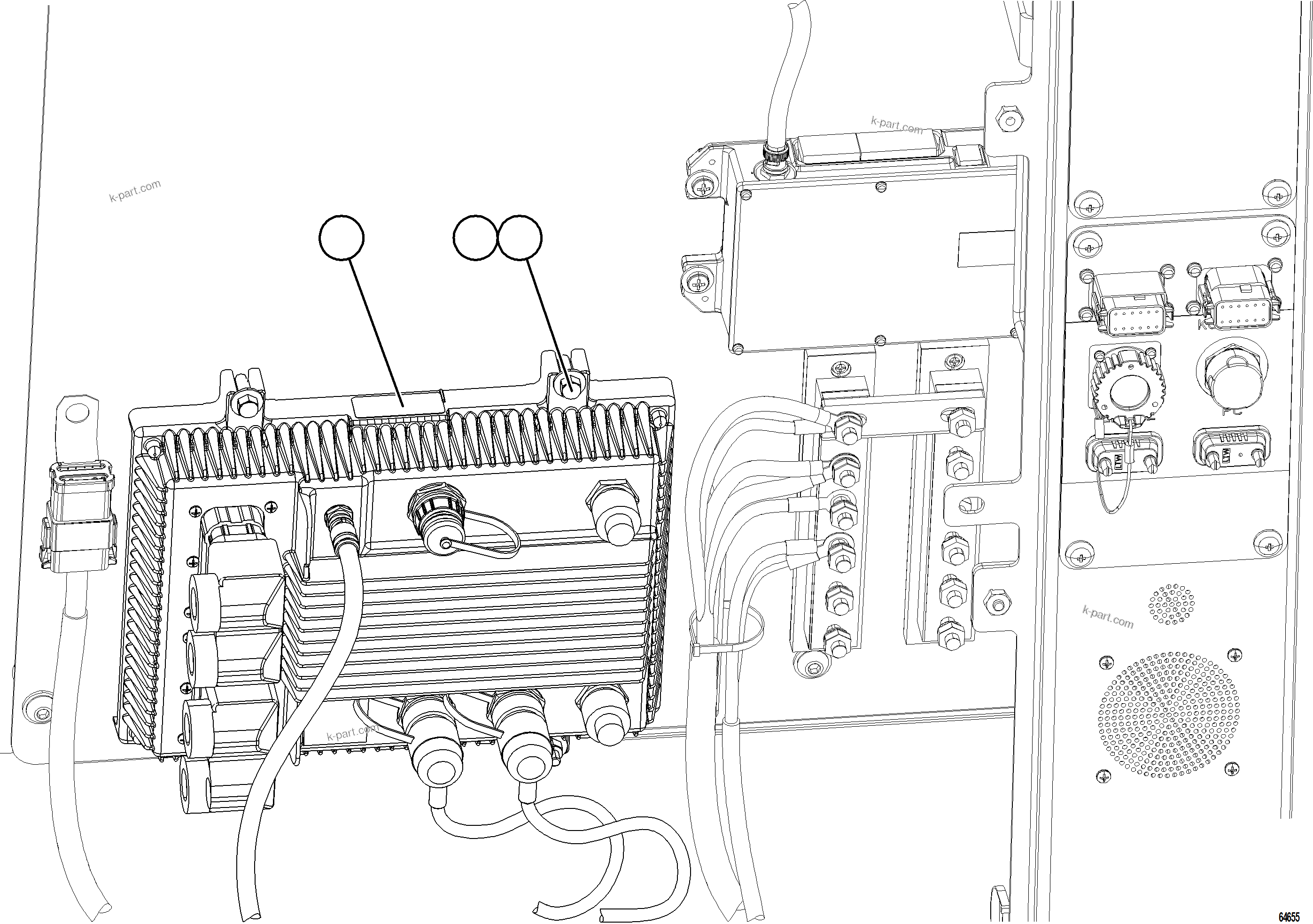 Komatsu parts book diagram for AFE78-EM 930E-5 S/N A40502 - A40505  KSA: KOMTRAX PLUS CONTROLLER INSTALLATION