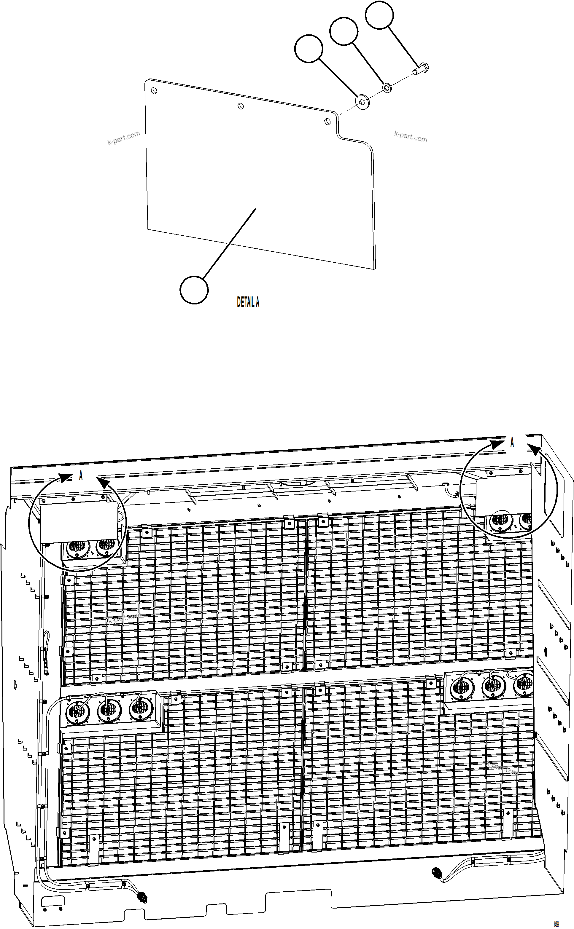 Komatsu parts book diagram for AFE78-EM 930E-5 S/N A40502 - A40505  KSA: AIR DAM FLAPS