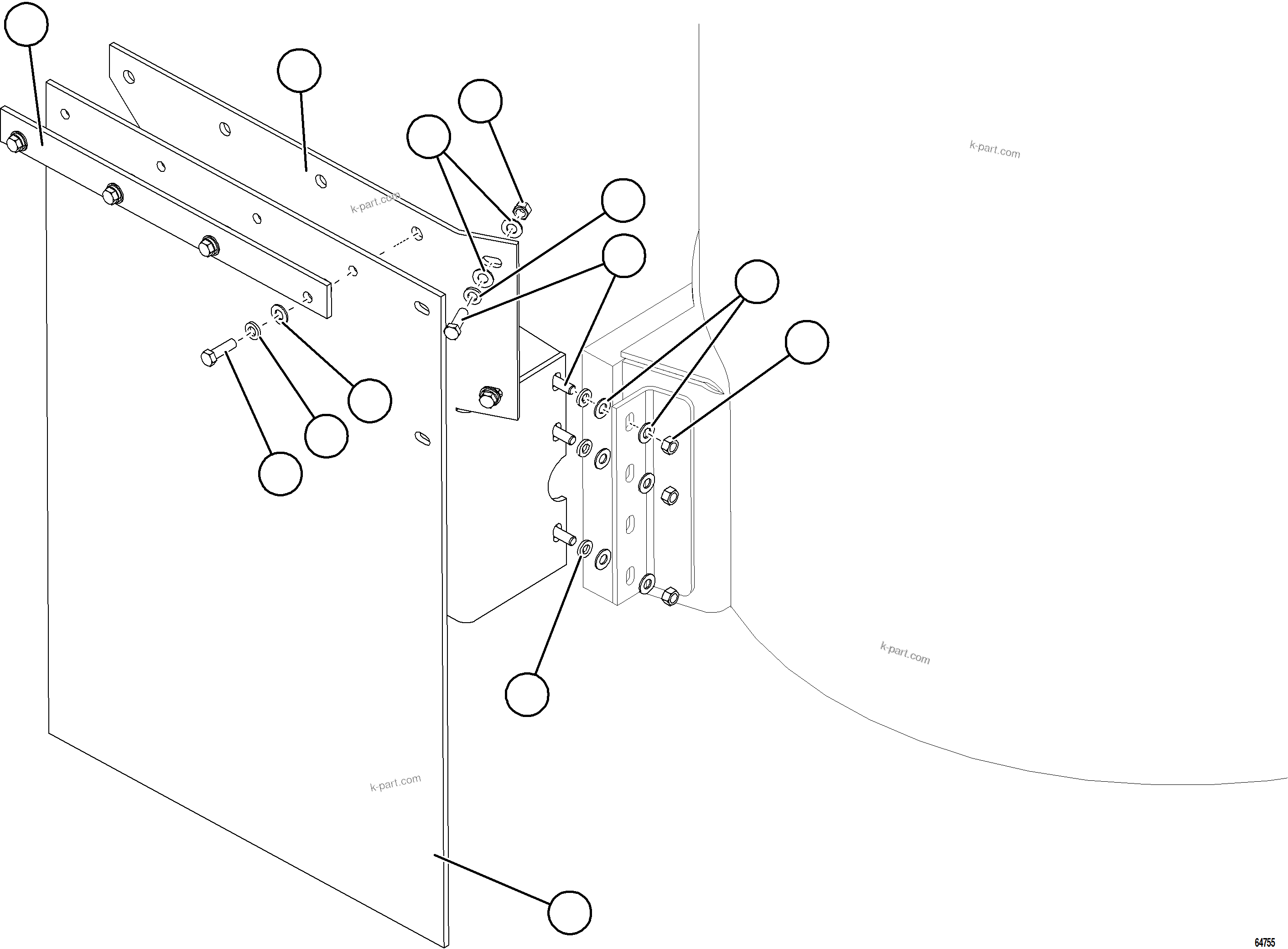 Komatsu parts book diagram for AFE78-EM 930E-5 S/N A40502 - A40505  KSA: HYDRAULIC TANK MUD FLAPS (STANDARD)
