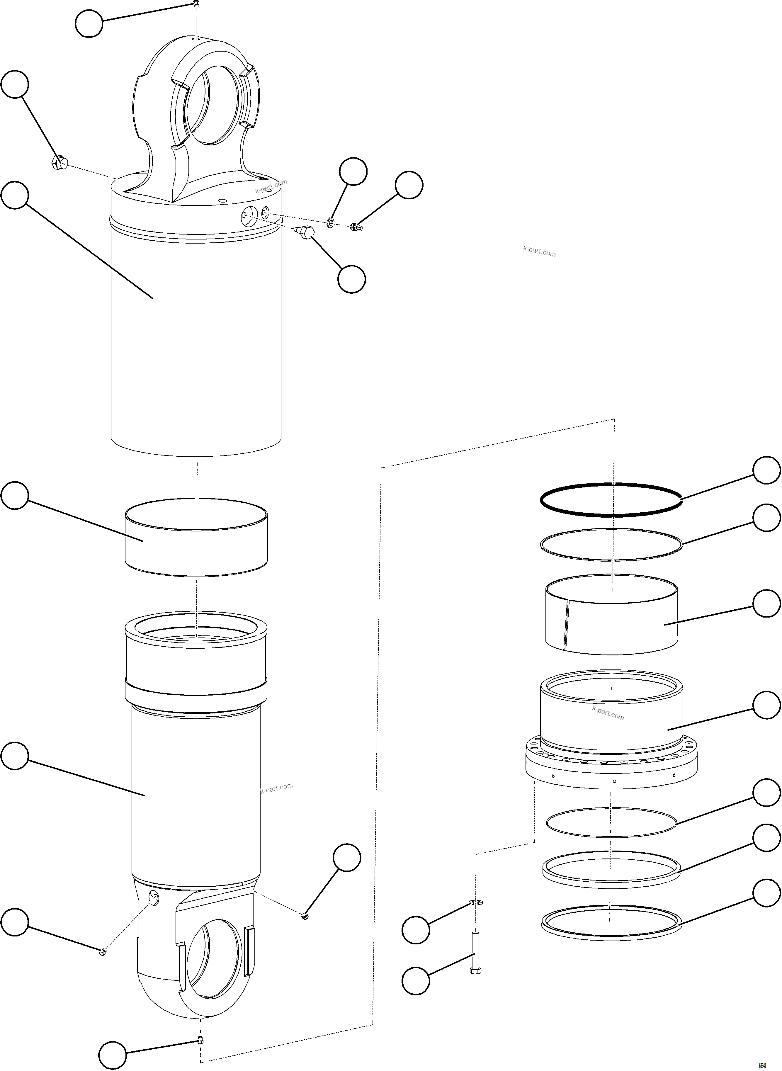Komatsu parts book diagram for AFE78-EM 930E-5 S/N A40502 - A40505  KSA: REAR SUSPENSION ASSEMBLY