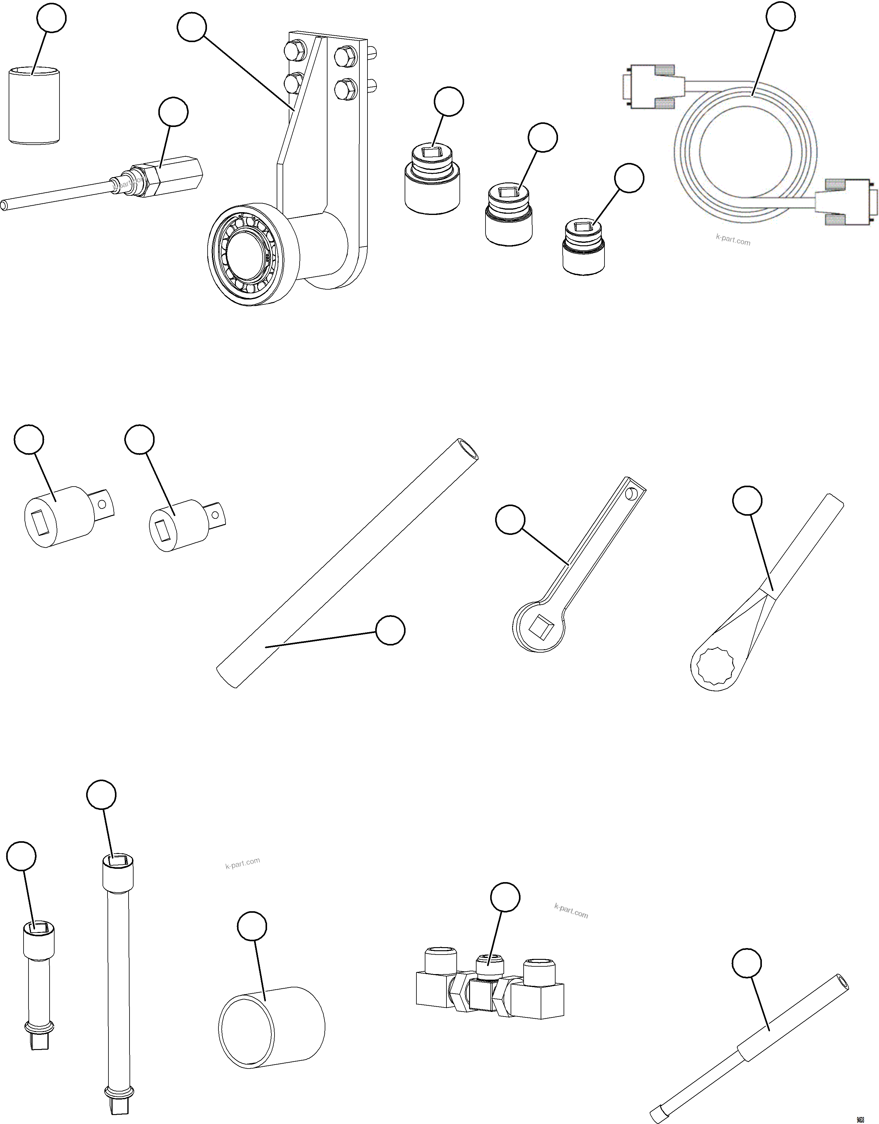 Komatsu parts book diagram for AFE78-EM 930E-5 S/N A40502 - A40505  KSA: SPECIAL TOOL GROUP    1/2