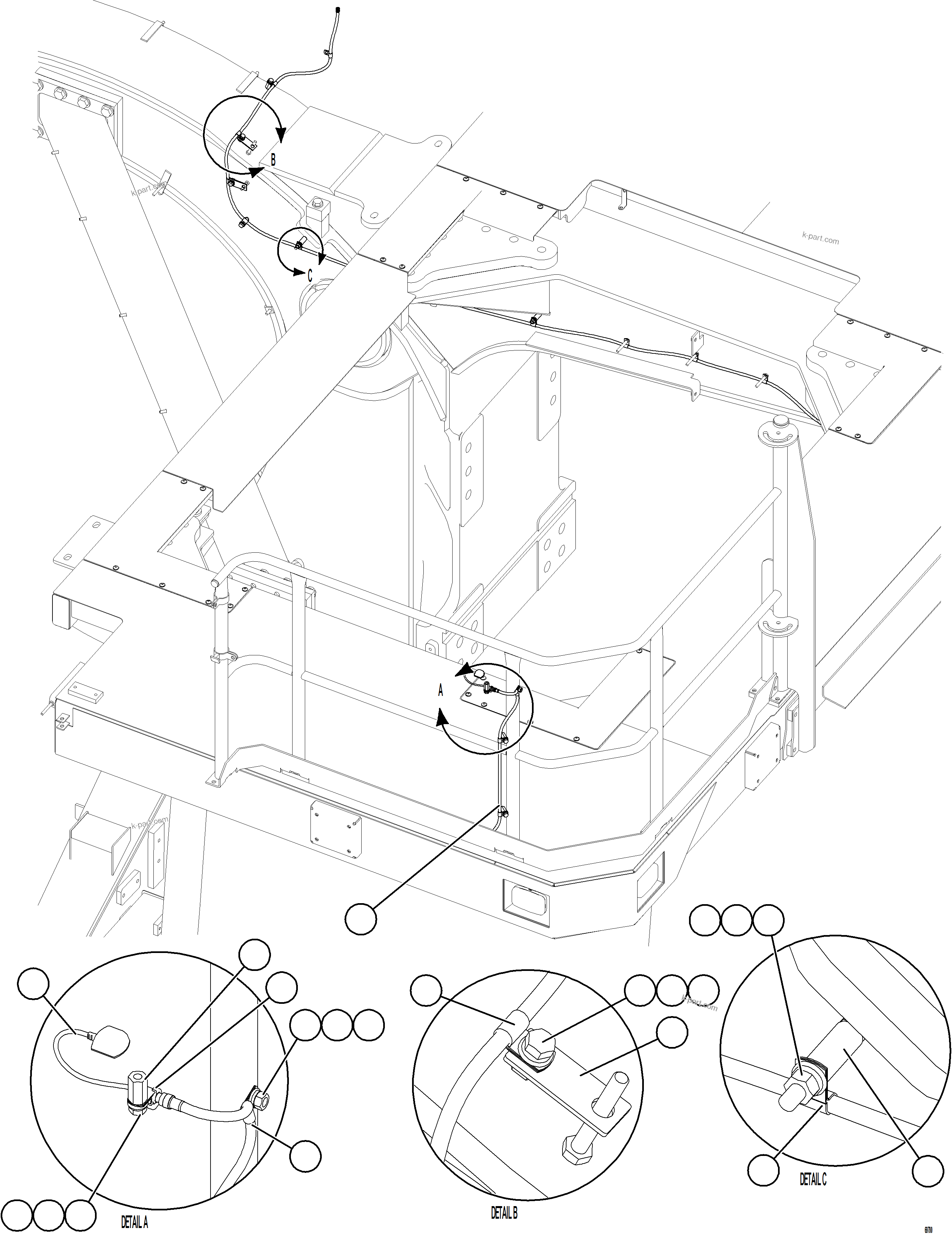 Komatsu parts book diagram for AFE78-EM 930E-5 S/N A40502 - A40505  KSA: TIRE MONITOR GPS ANTENNA