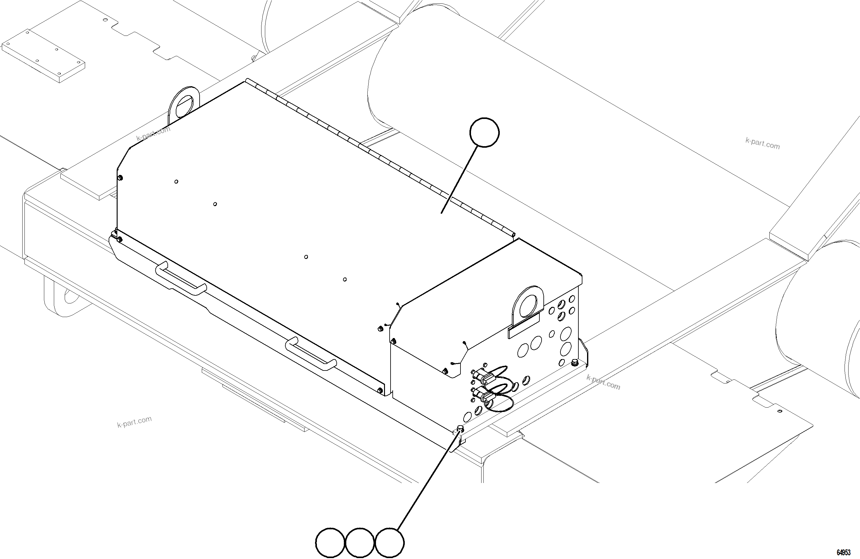 Komatsu parts book diagram for AFE78-EZ 930E-5 S/N A40612,A40614 - A40618  KCH: BATTERY BOX INSTALLATION