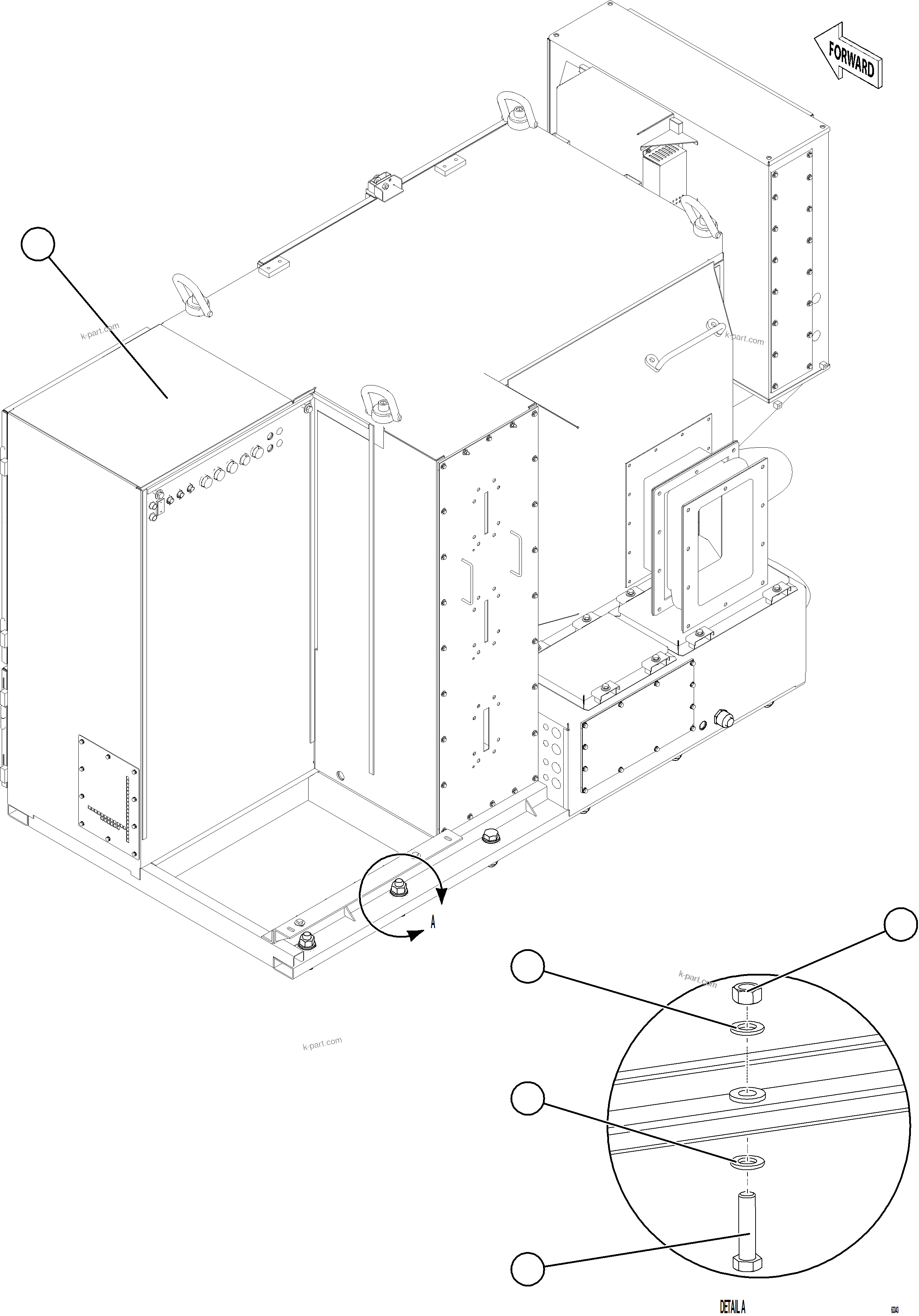 Komatsu parts book diagram for AFE78-EZ 930E-5 S/N A40612,A40614 - A40618  KCH: CONTROL CABINET INSTALLATION
