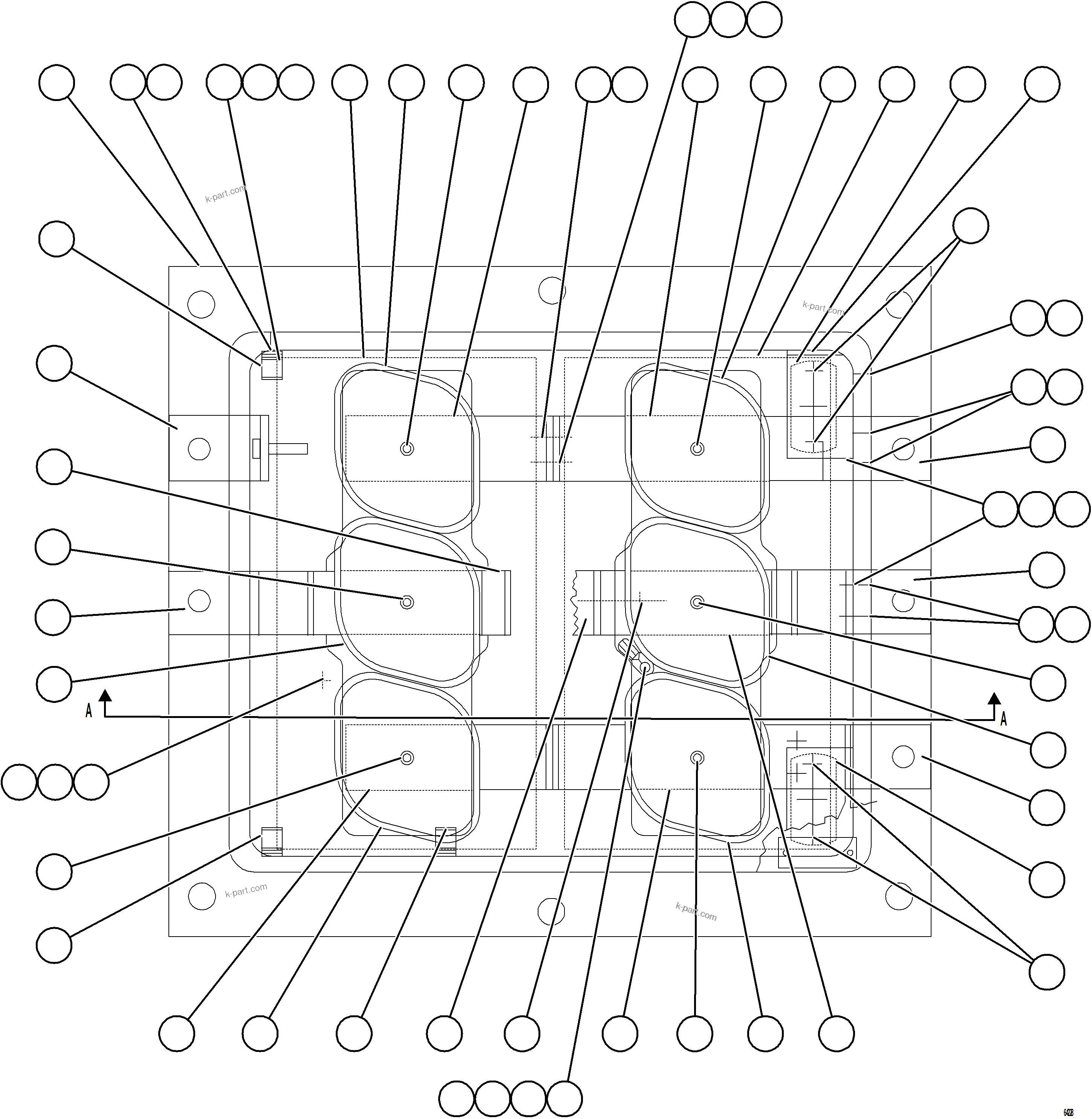 Komatsu parts book diagram for AFE78-EZ 930E-5 S/N A40612,A40614 - A40618  KCH: AFSE PANEL    1/2