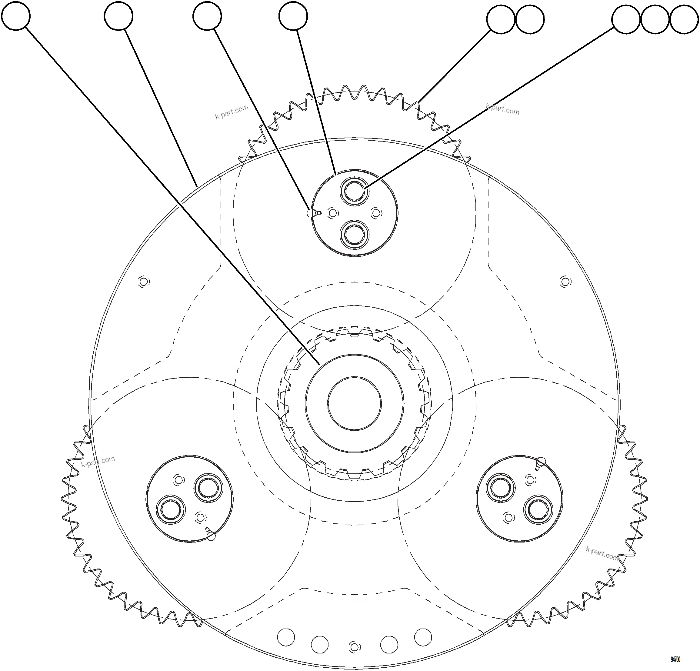 Komatsu parts book diagram for AFE78-EZ 930E-5 S/N A40612,A40614 - A40618  KCH: CARRIER ASSEMBLY - HIGH SPEED