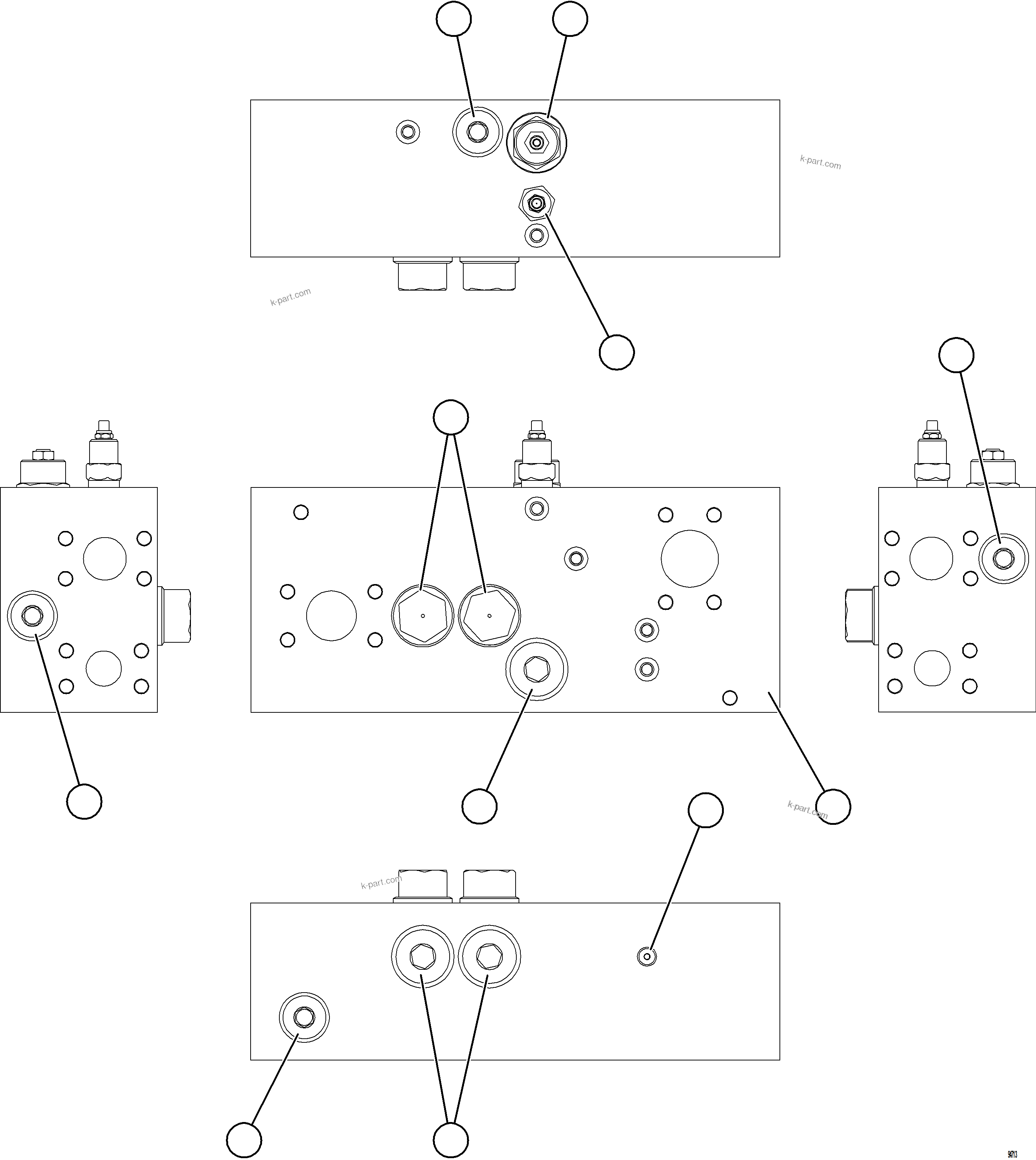 Komatsu parts book diagram for AFE78-EZ 930E-5 S/N A40612,A40614 - A40618  KCH: OVERCENTER VALVE ASSEMBLY