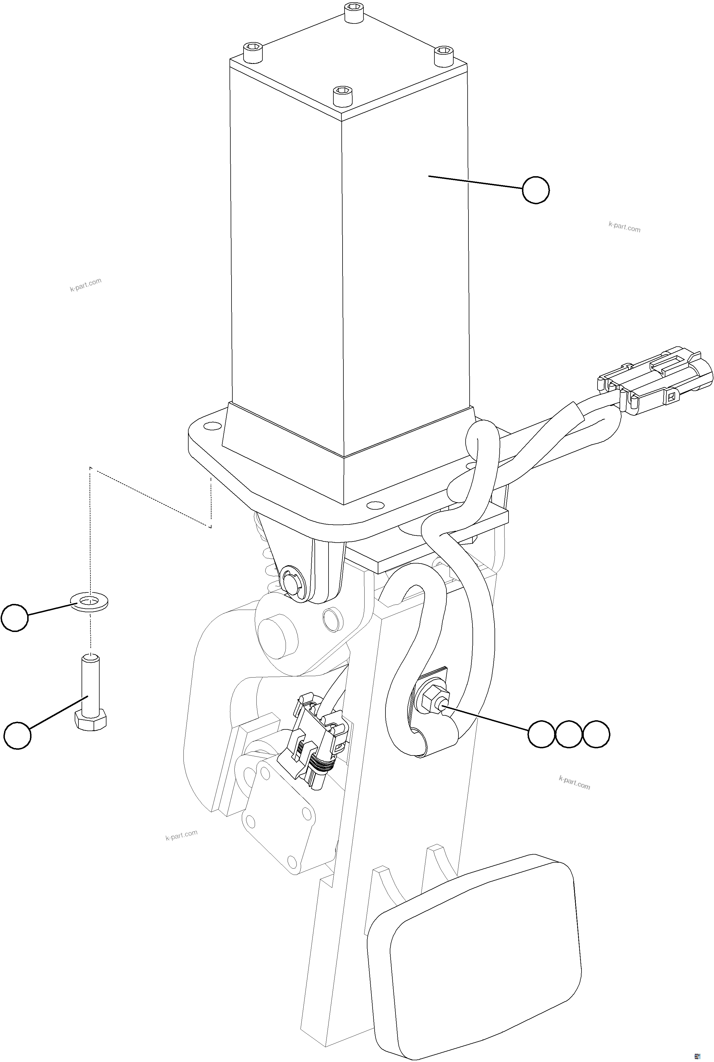 Komatsu parts book diagram for AFE78-EZ 930E-5 S/N A40612,A40614 - A40618  KCH: BRAKE VALVE INSTALLATION