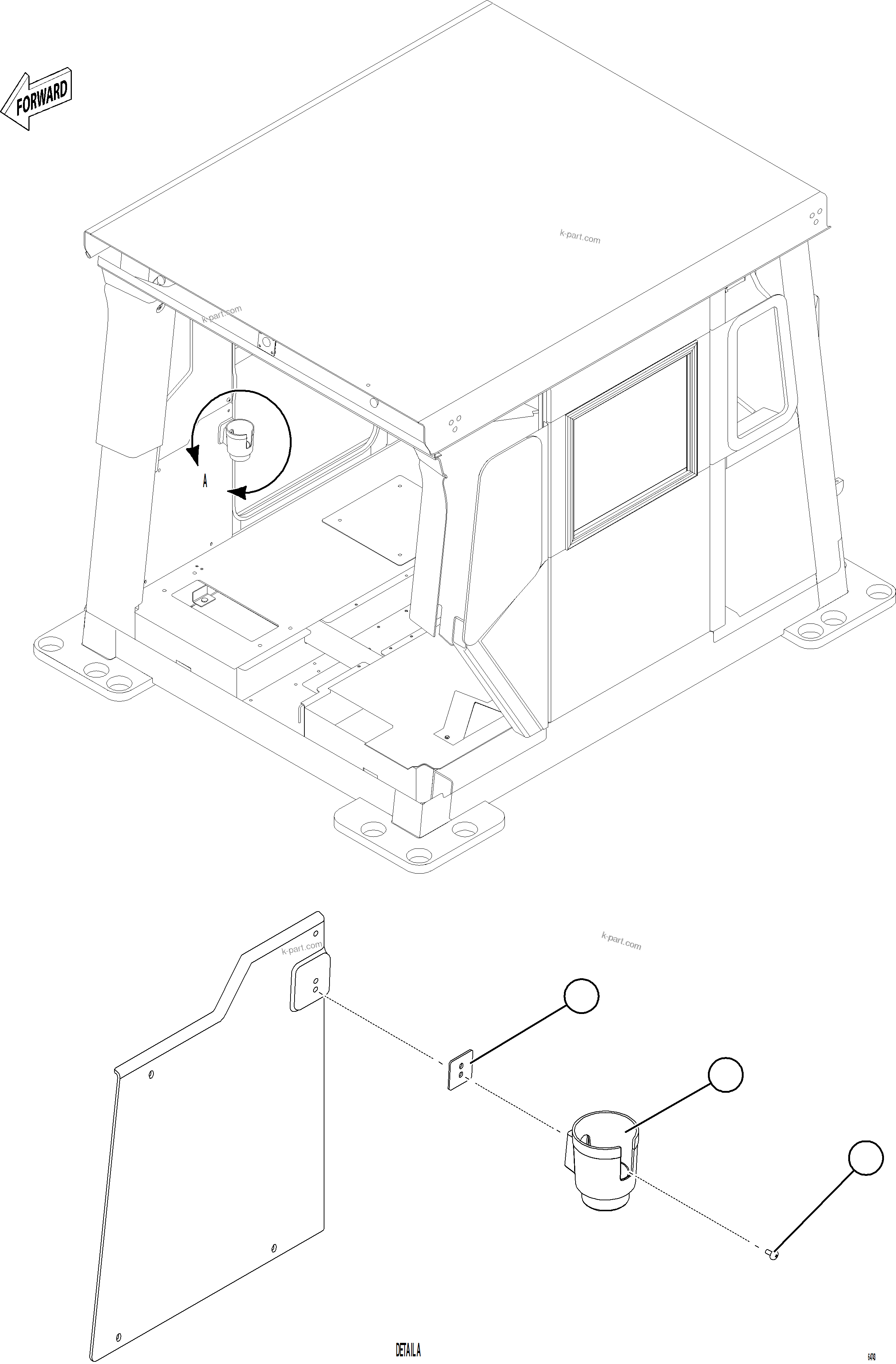 Komatsu parts book diagram for AFE78-EZ 930E-5 S/N A40612,A40614 - A40618  KCH: CUP HOLDER