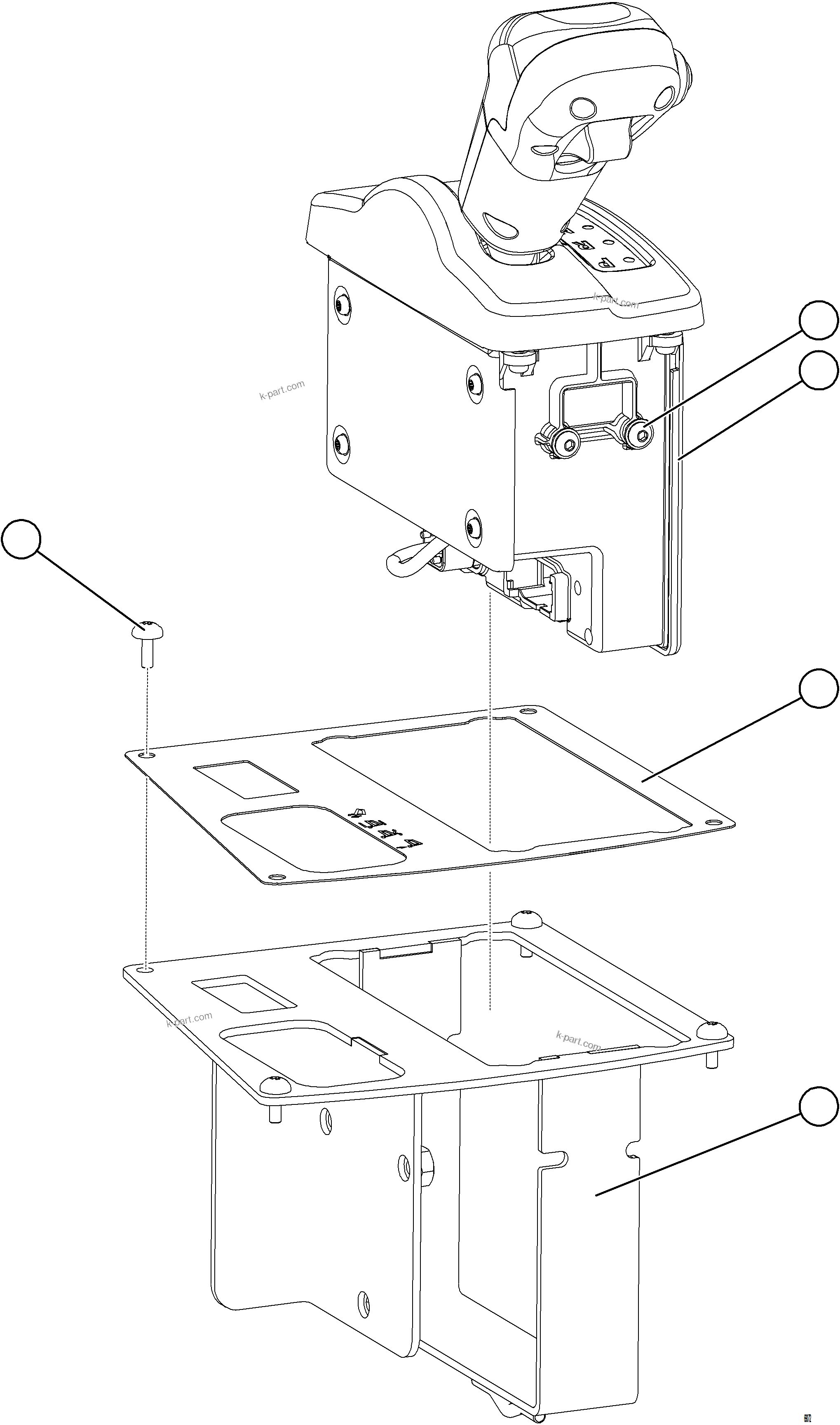 Komatsu parts book diagram for AFE78-EZ 930E-5 S/N A40612,A40614 - A40618  KCH: SHIFT LEVER INSTALLATION