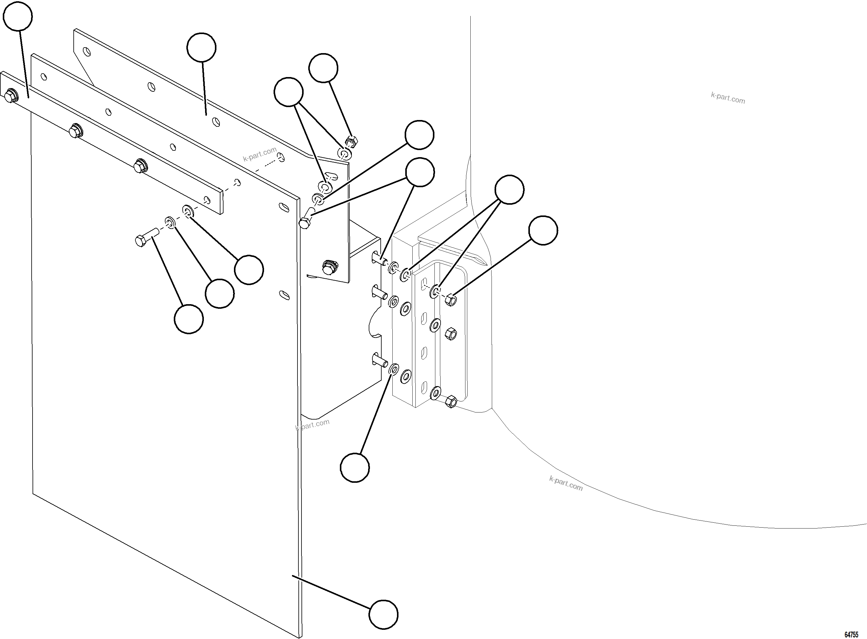 Komatsu parts book diagram for AFE78-EZ 930E-5 S/N A40612,A40614 - A40618  KCH: HYDRAULIC TANK MUD FLAPS (STANDARD)