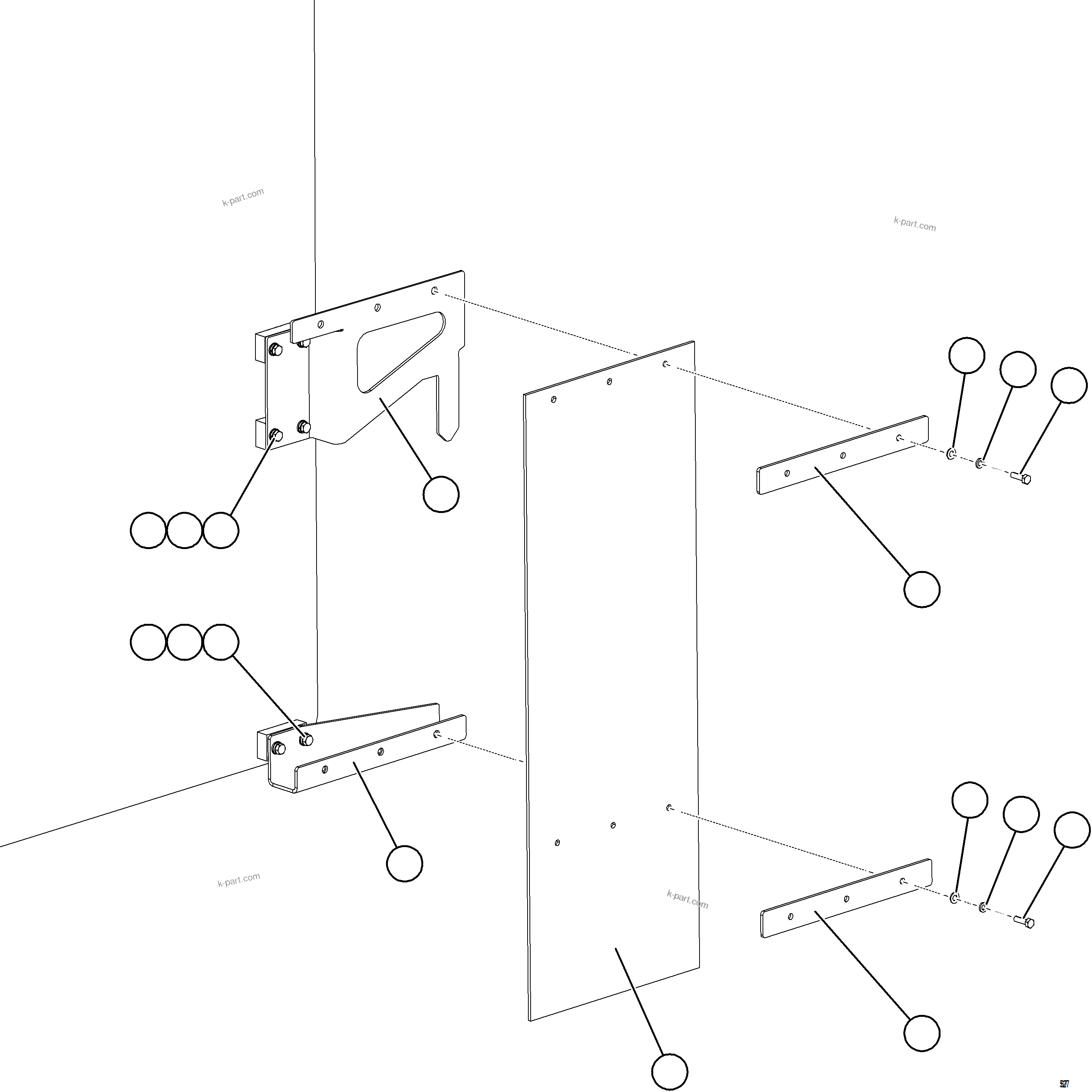 Komatsu parts book diagram for AFE78-EZ 930E-5 S/N A40612,A40614 - A40618  KCH: FUEL TANK MUD FLAP (STANDARD)