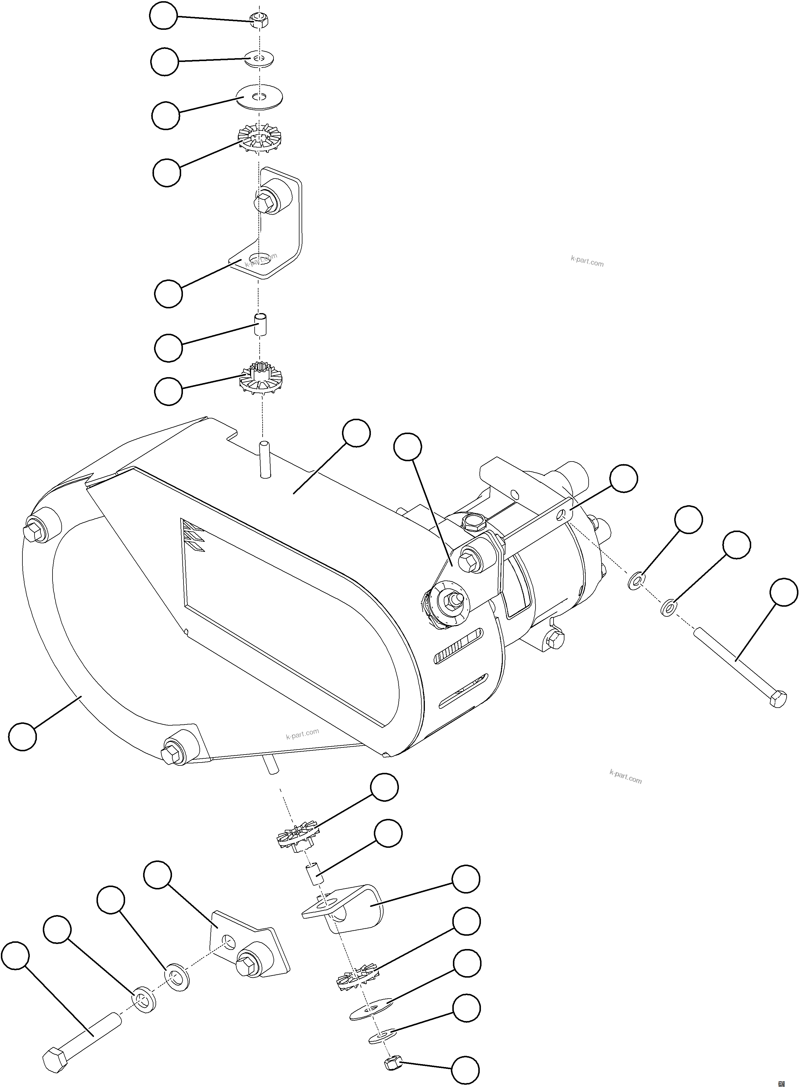 Komatsu parts book diagram for AFE78-EZ 930E-5 S/N A40612,A40614 - A40618  KCH: A/C COMPRESSOR GUARD ASSEMBLY
