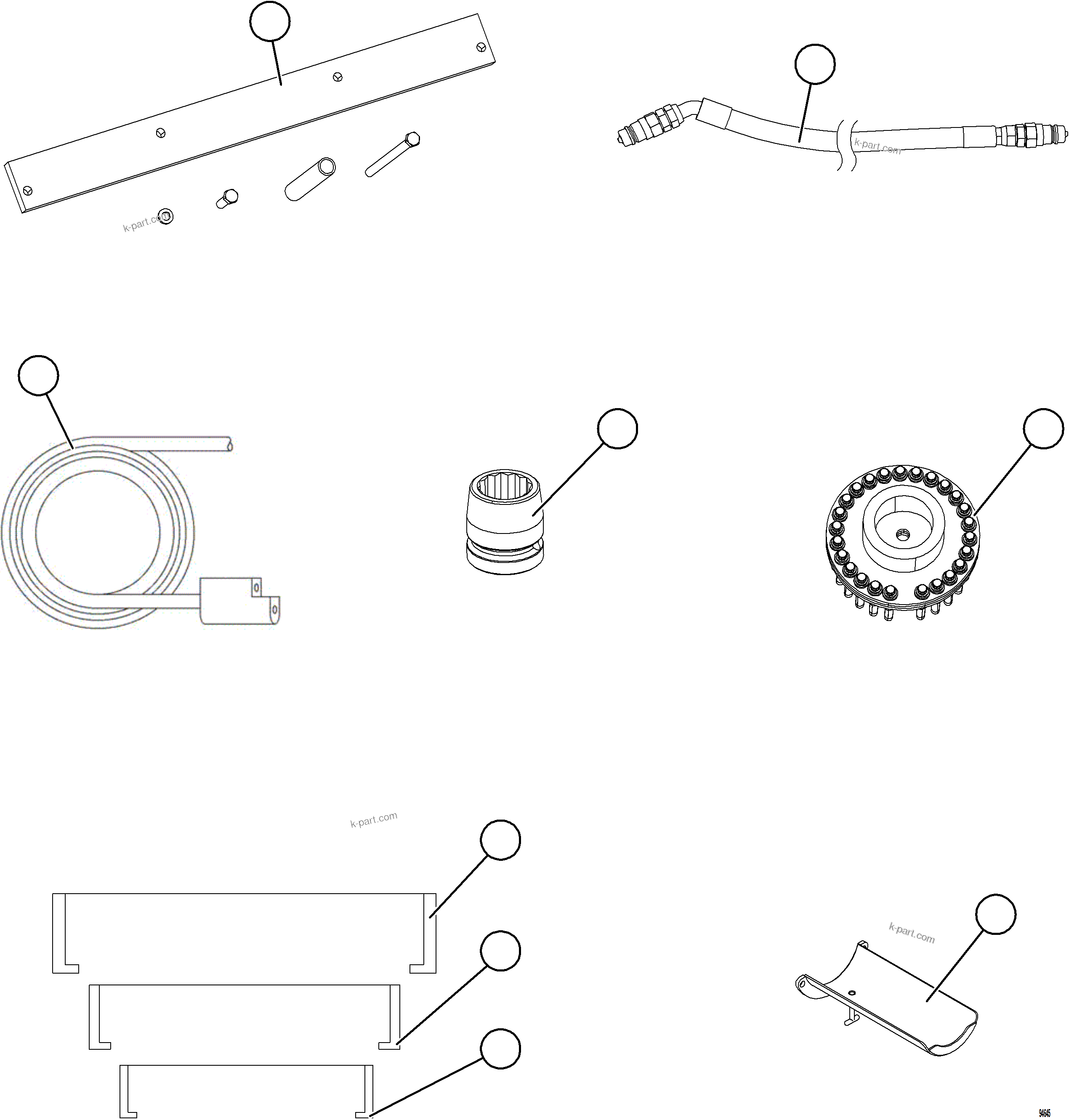 Komatsu parts book diagram for AFE78-EZ 930E-5 S/N A40612,A40614 - A40618  KCH: SPECIAL TOOL GROUP    2/2