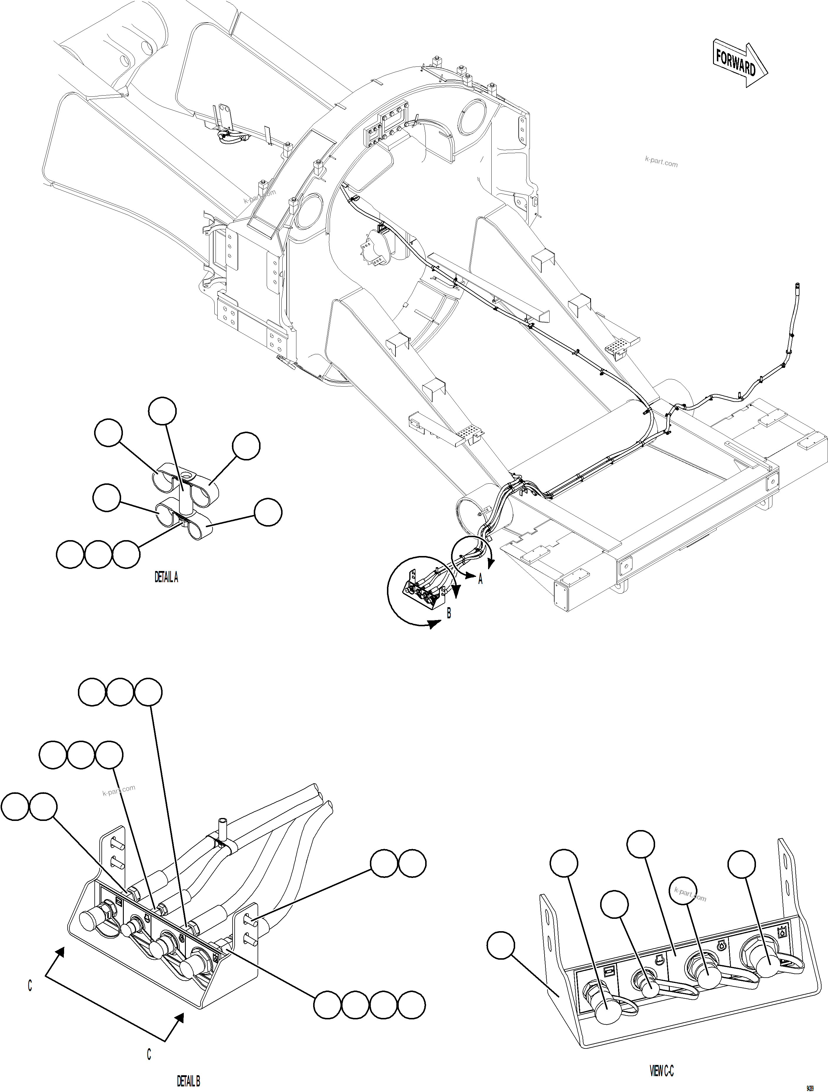 Komatsu parts book diagram for AFE78-EZ 930E-5 S/N A40612,A40614 - A40618  KCH: REMOTE SERVICE CENTER    2/2
