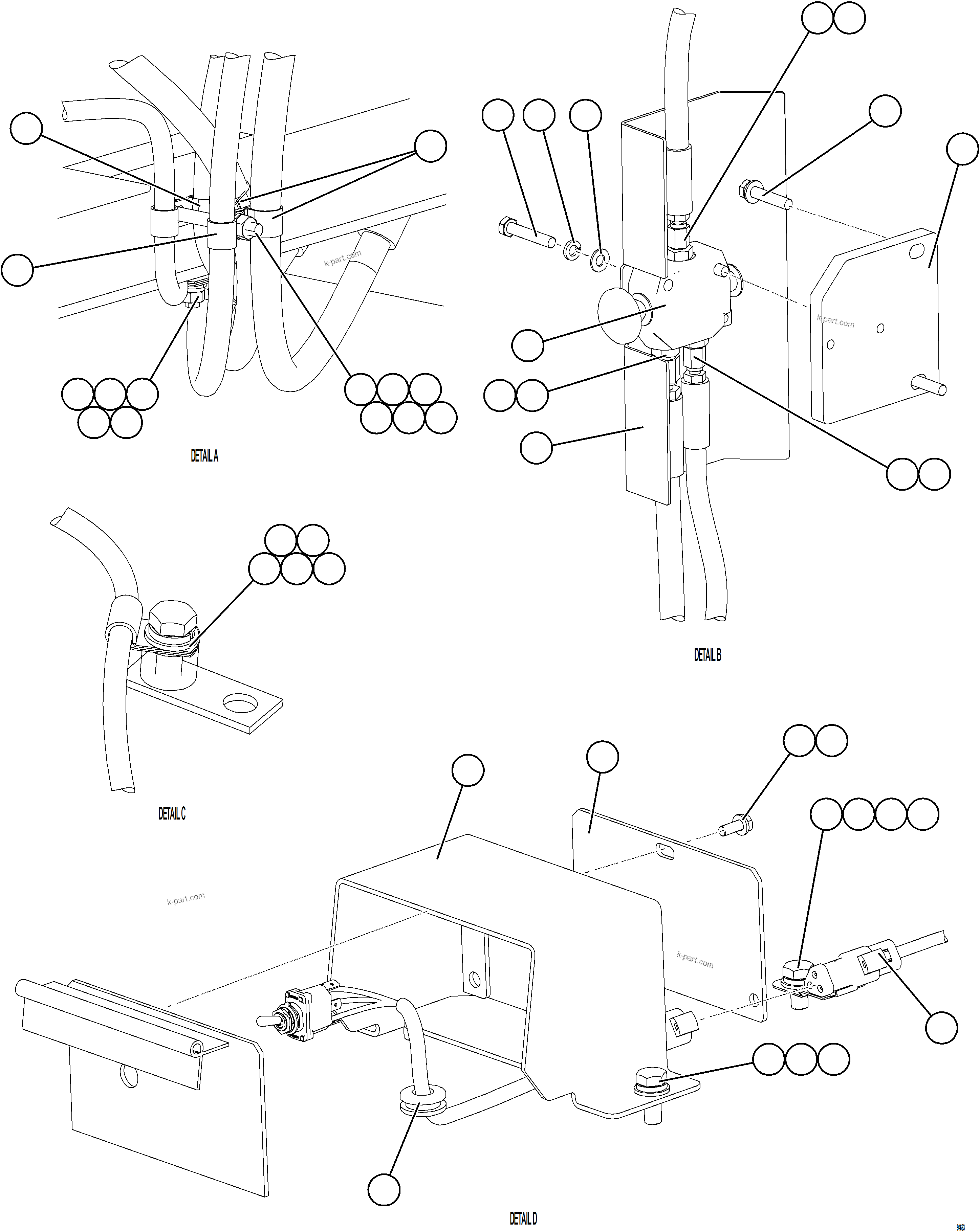 Komatsu parts book diagram for AFE78-EZ 930E-5 S/N A40612,A40614 - A40618  KCH: RETRACTABLE LADDER HYDRAULICS    2/2
