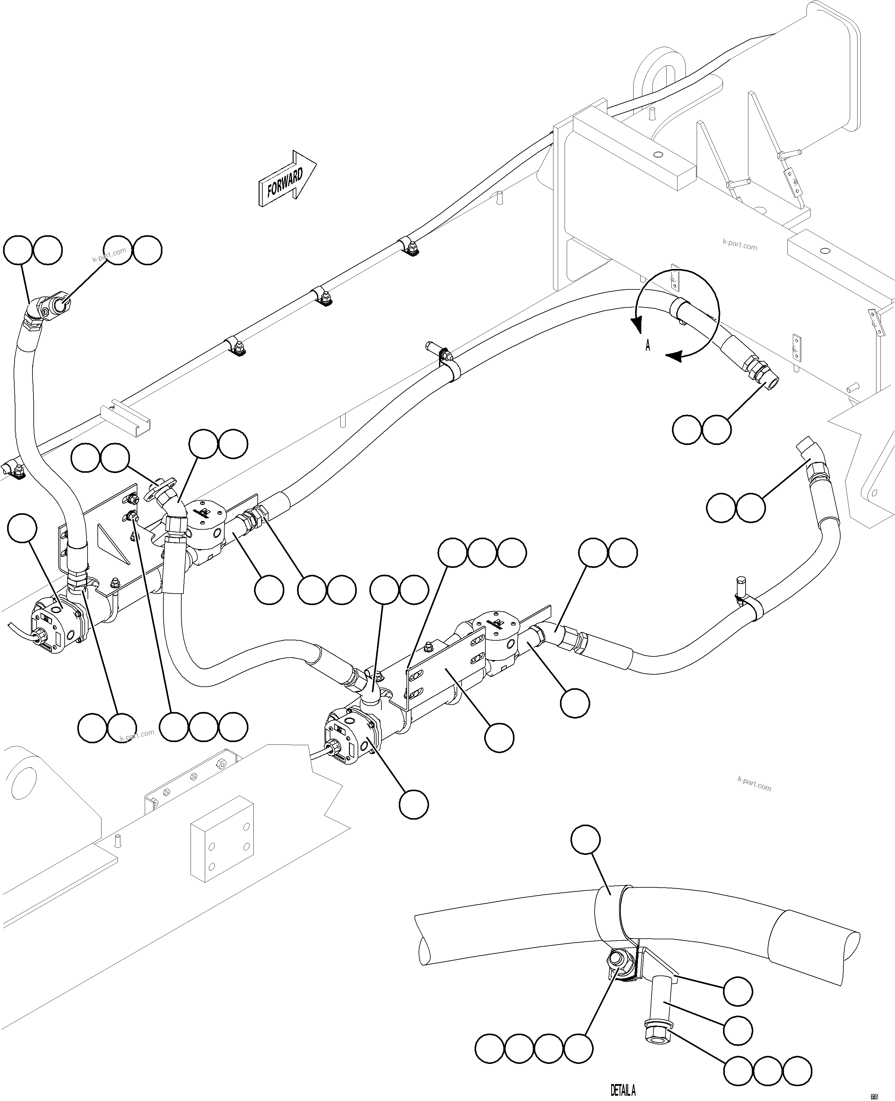 Komatsu parts book diagram for AFE78-EZ 930E-5 S/N A40612,A40614 - A40618  KCH: HOTSTART - ENGINE COOLANT