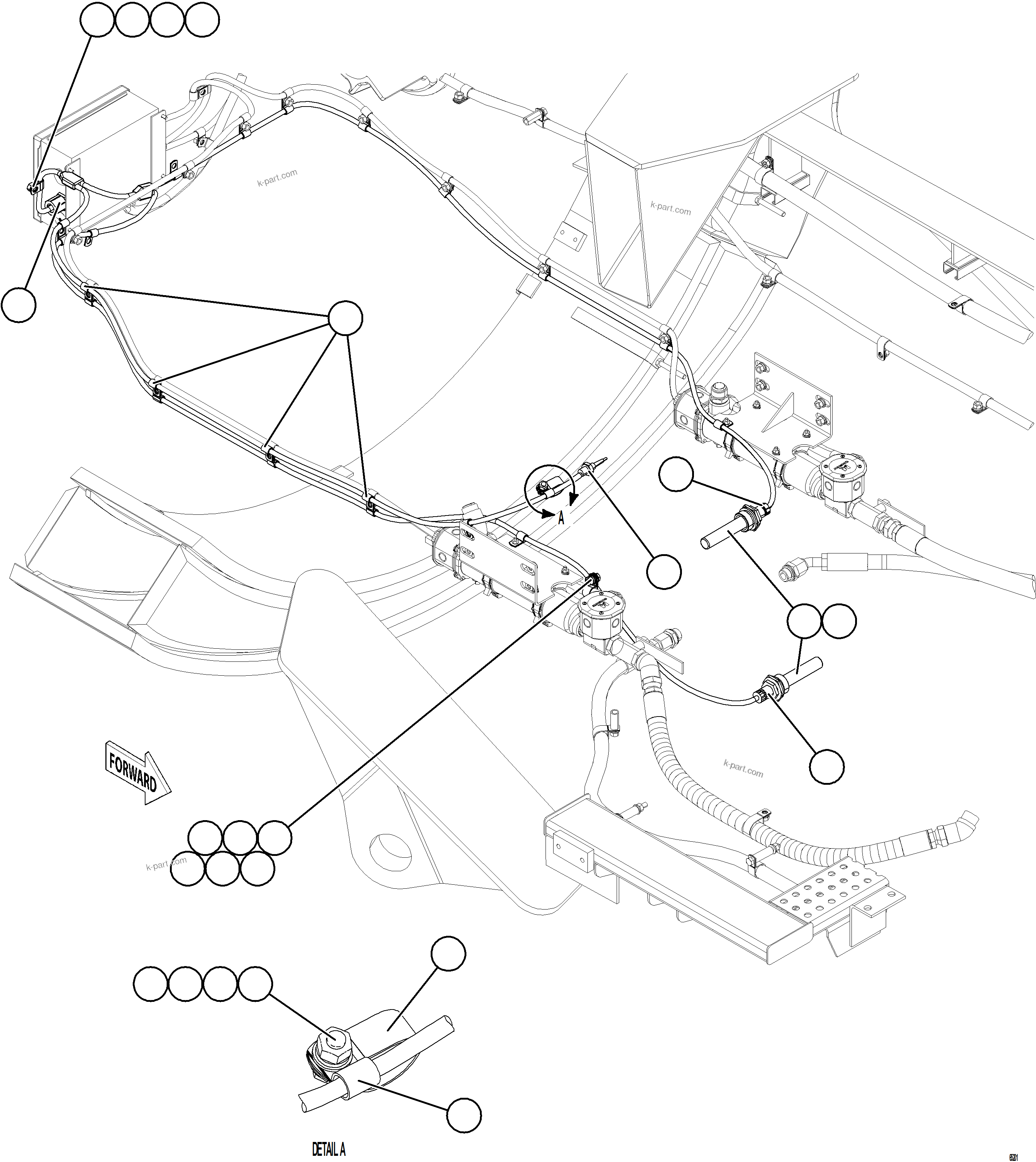 Komatsu parts book diagram for AFE78-EZ 930E-5 S/N A40612,A40614 - A40618  KCH: HOTSTART - ENGINE OIL