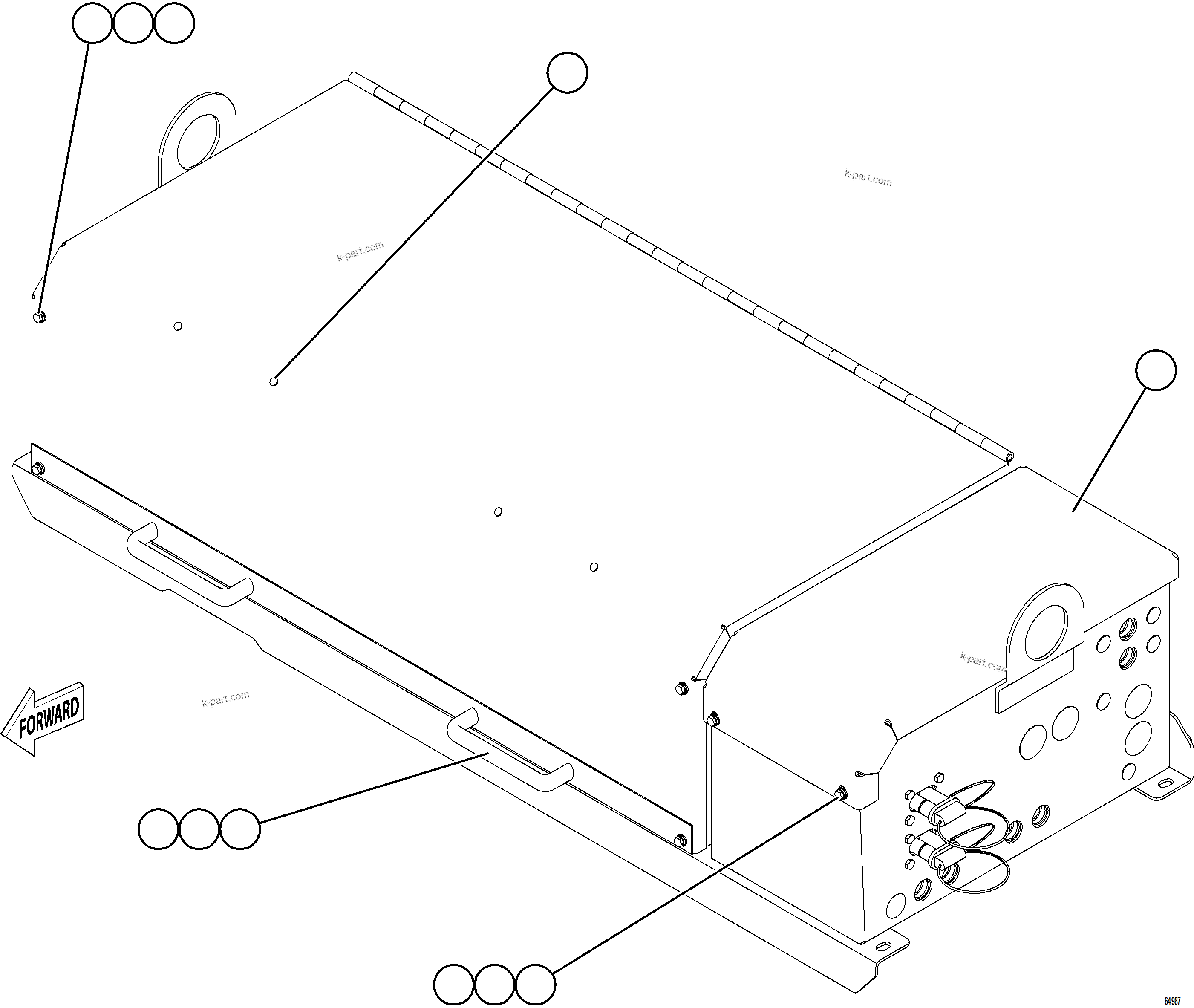 Komatsu parts book diagram for AFE78-FD 930E-5 S/N A40629 - A40631  KSA: BATTERY BOX ASSEMBLY    1/7