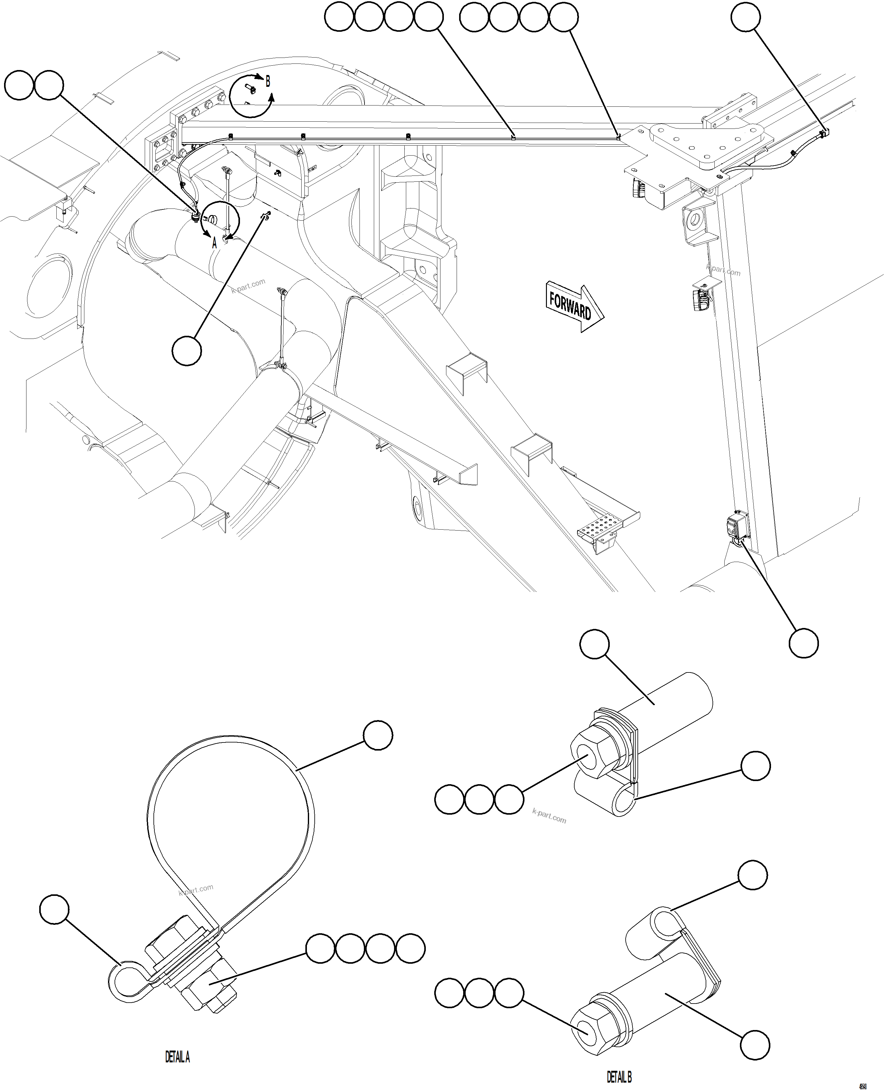 Komatsu parts book diagram for AFE78-FD 930E-5 S/N A40629 - A40631  KSA: ENGINE AIR INTAKE PRESSURE SWITCH