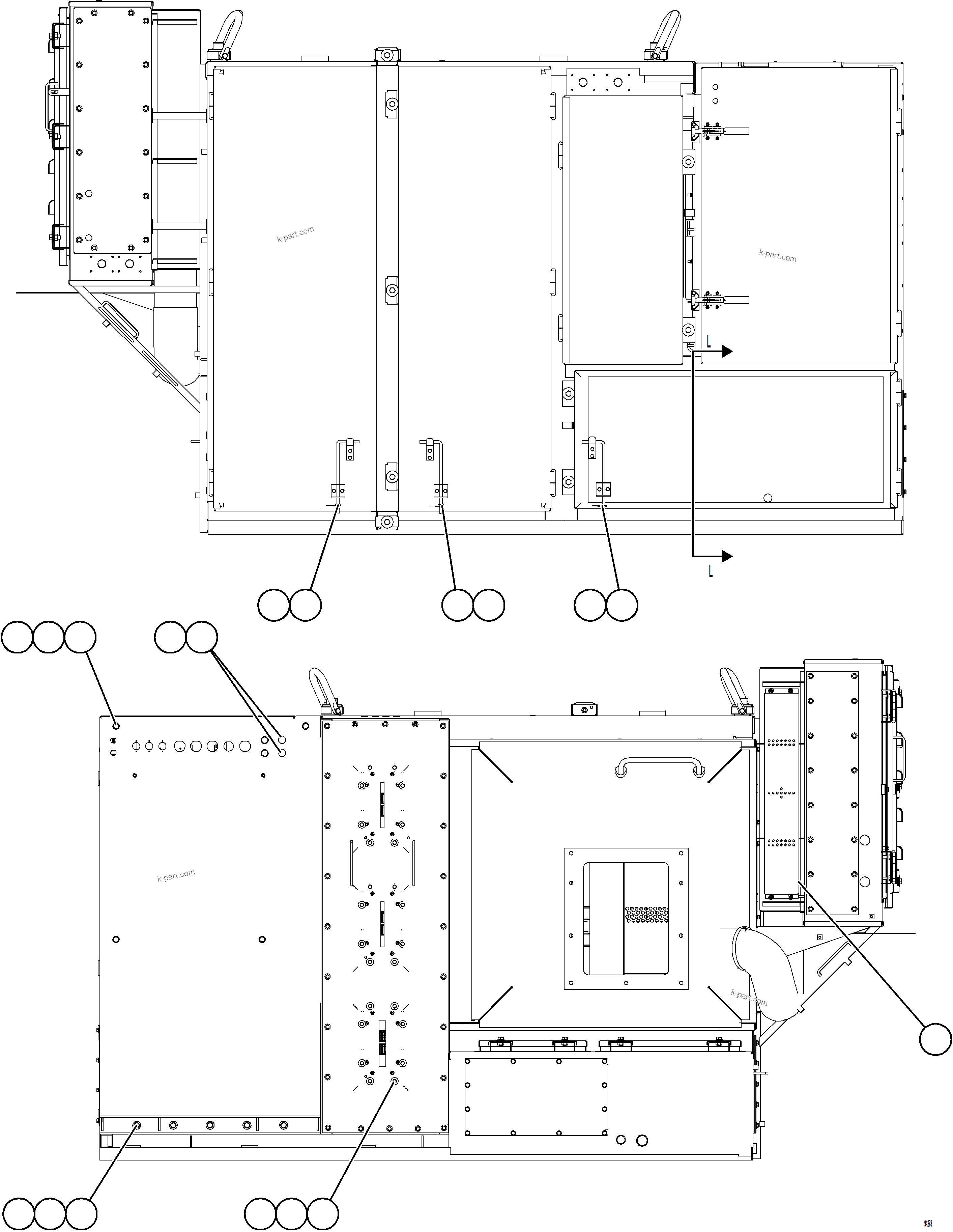 Komatsu parts book diagram for AFE78-FD 930E-5 S/N A40629 - A40631  KSA: CONTROL CABINET    10/20
