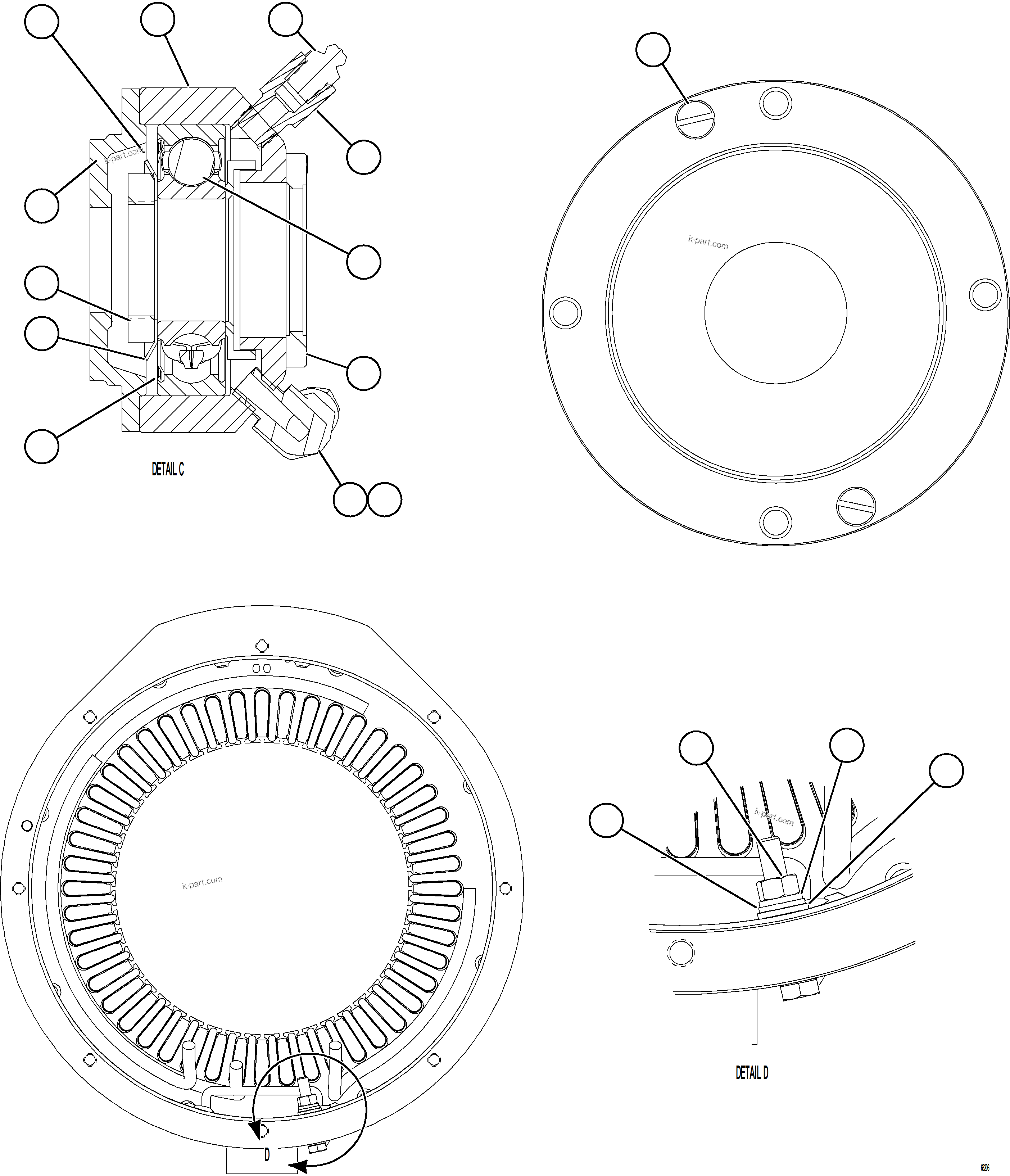 Komatsu parts book diagram for AFE78-FD 930E-5 S/N A40629 - A40631  KSA: GRID BLOWER MOTOR    2/4