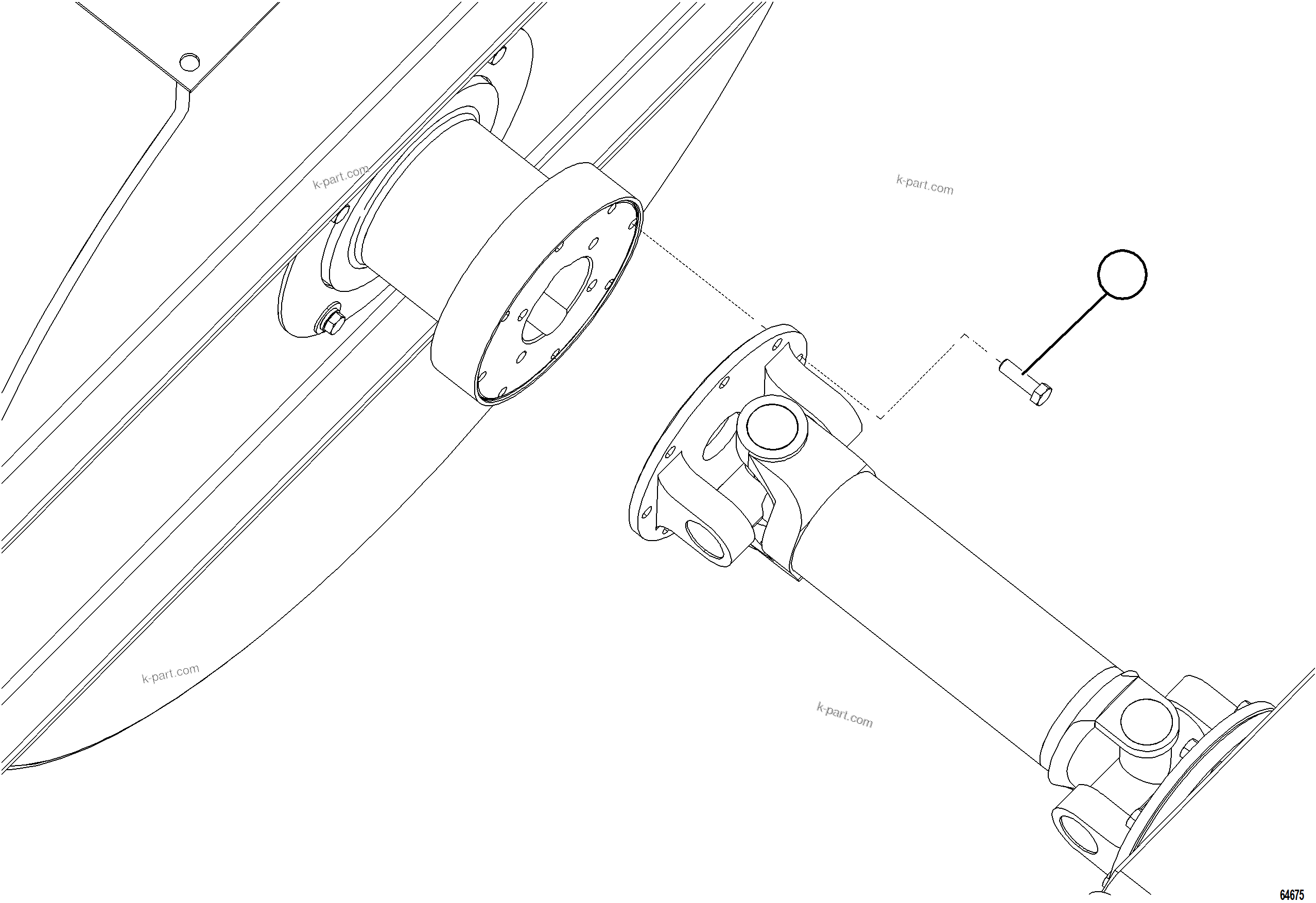 Komatsu parts book diagram for AFE78-FD 930E-5 S/N A40629 - A40631  KSA: DRIVESHAFT INSTALLATION - TRACTION ALTERNATOR