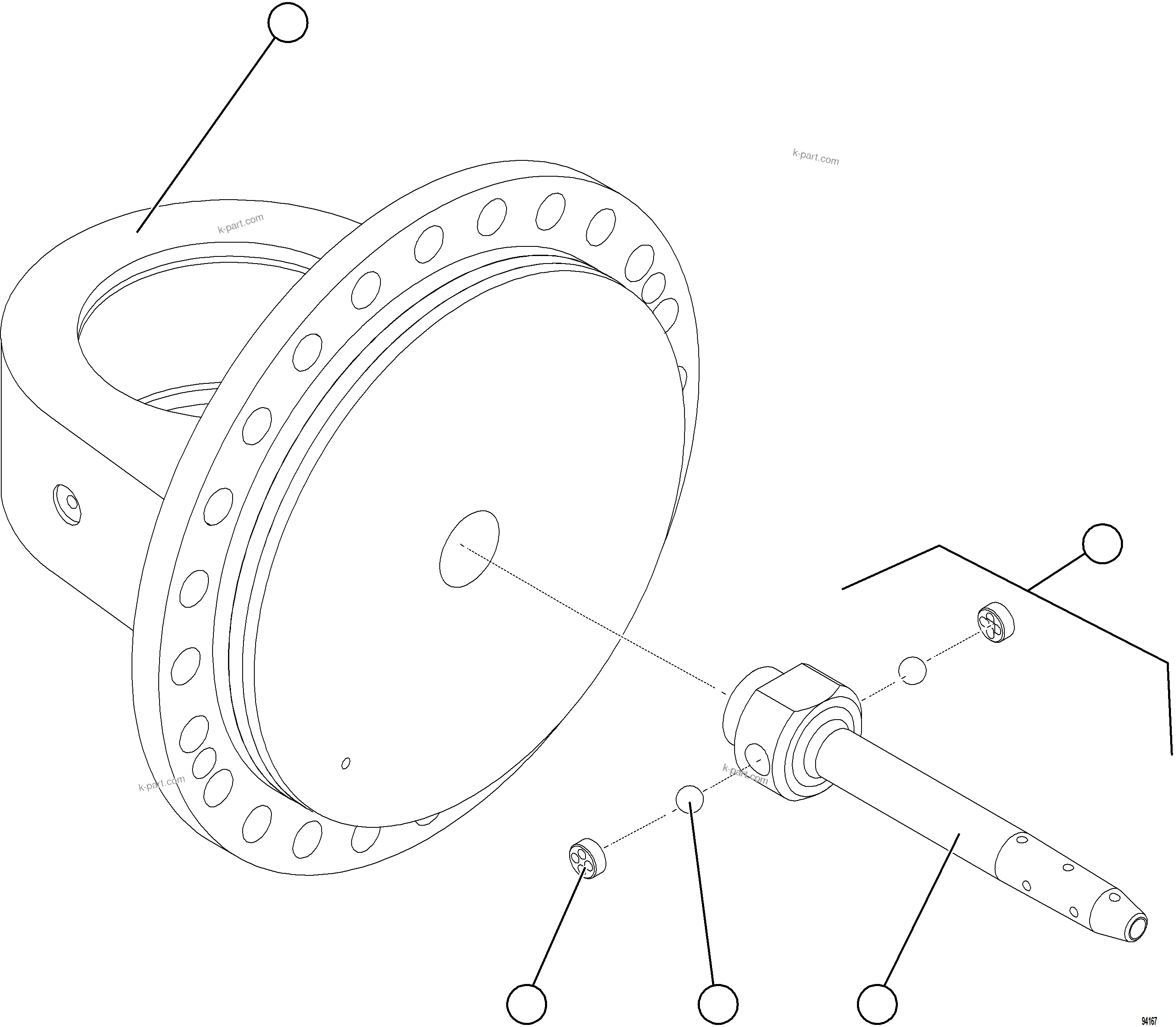 Komatsu parts book diagram for AFE78-FD 930E-5 S/N A40629 - A40631  KSA: HOIST CYLINDER HEAD ASSEMBLY