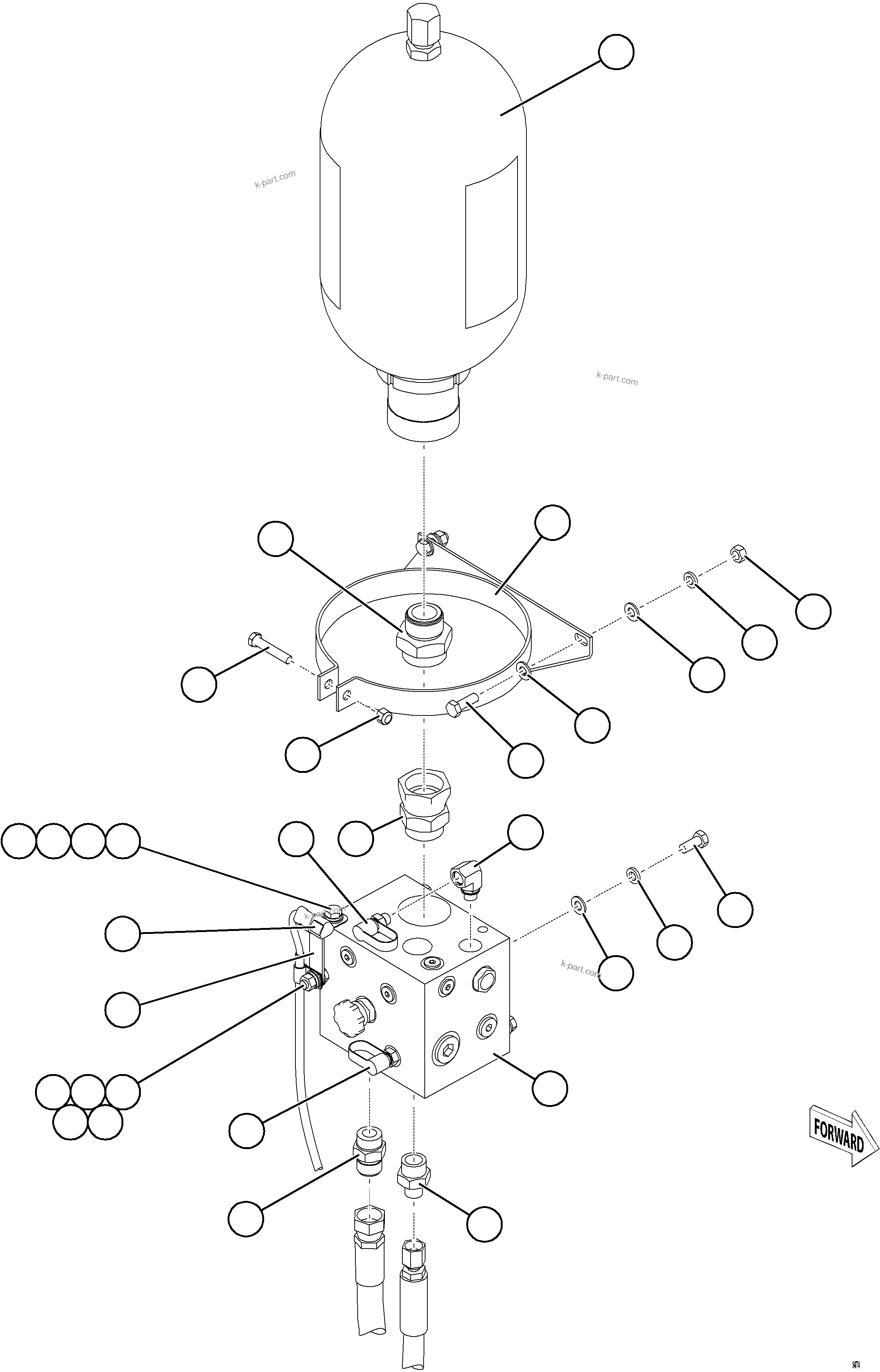 Komatsu parts book diagram for AFE78-FD 930E-5 S/N A40629 - A40631  KSA: AUXILIARY HYDRAULIC SYSTEM    2/2