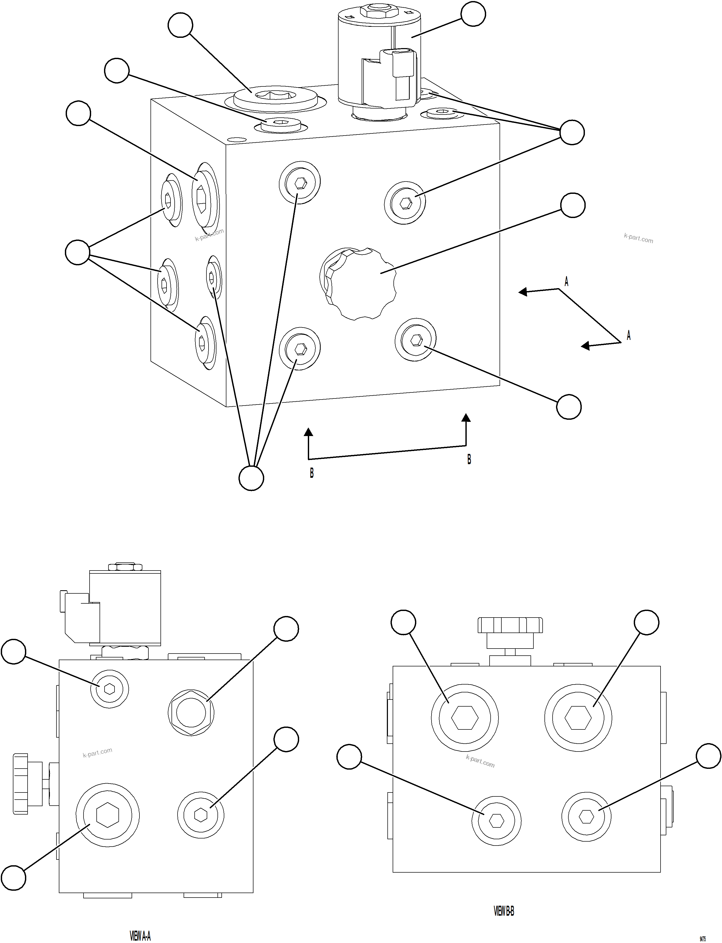 Komatsu parts book diagram for AFE78-FD 930E-5 S/N A40629 - A40631  KSA: AUXILIARY HYDRAULIC MANIFOLD