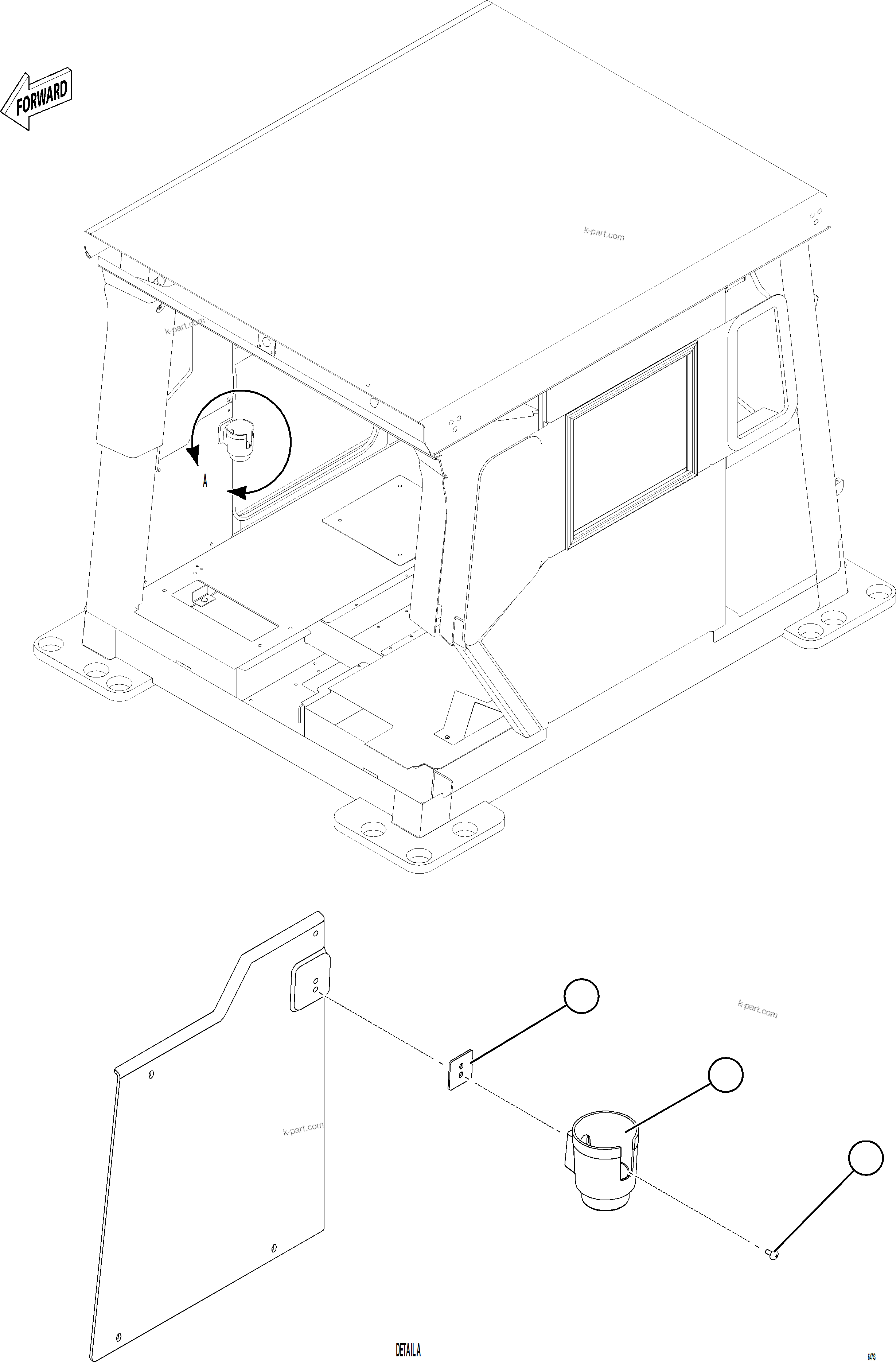 Komatsu parts book diagram for AFE78-FD 930E-5 S/N A40629 - A40631  KSA: CUP HOLDER