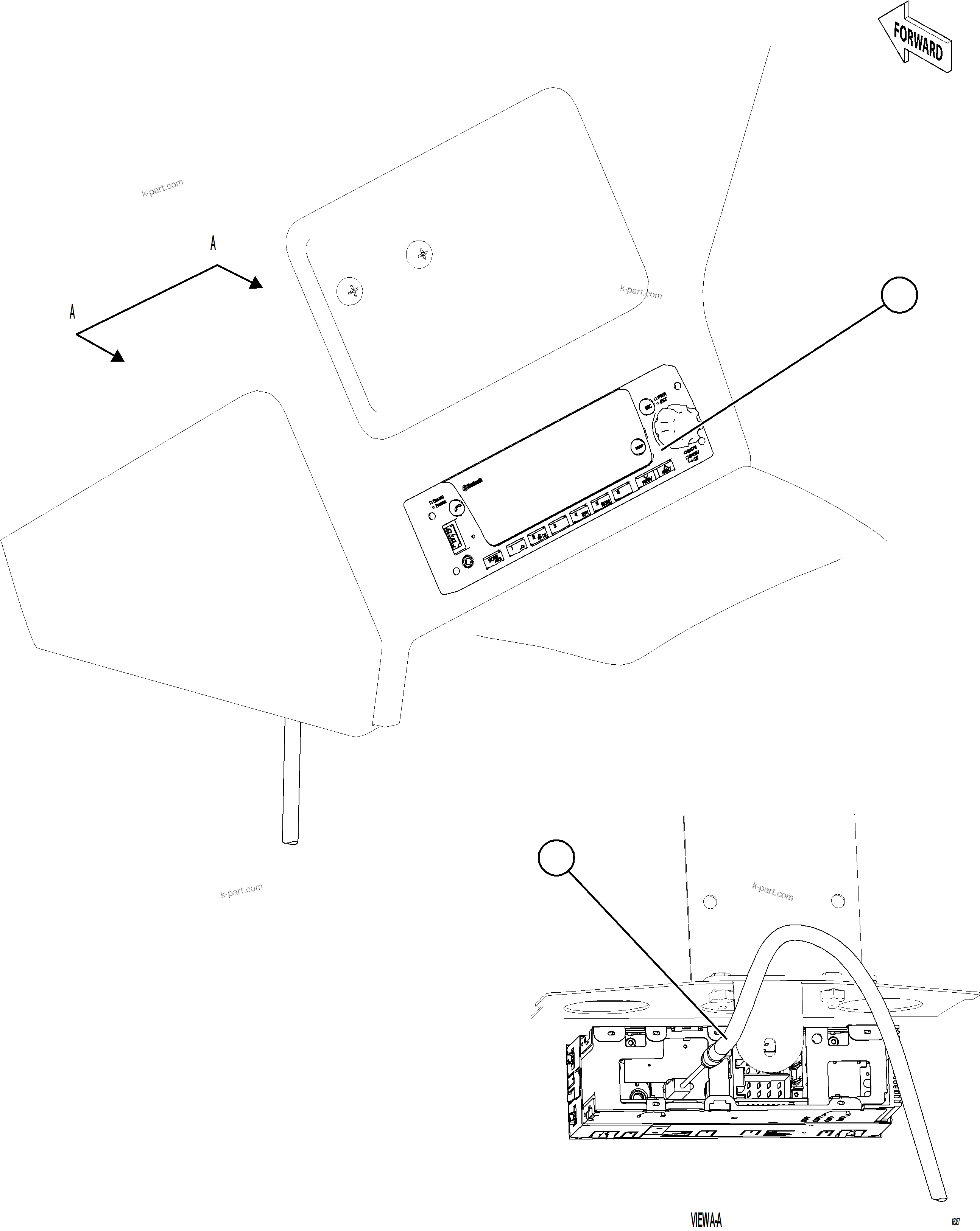 Komatsu parts book diagram for AFE78-FD 930E-5 S/N A40629 - A40631  KSA: RADIO MODULE