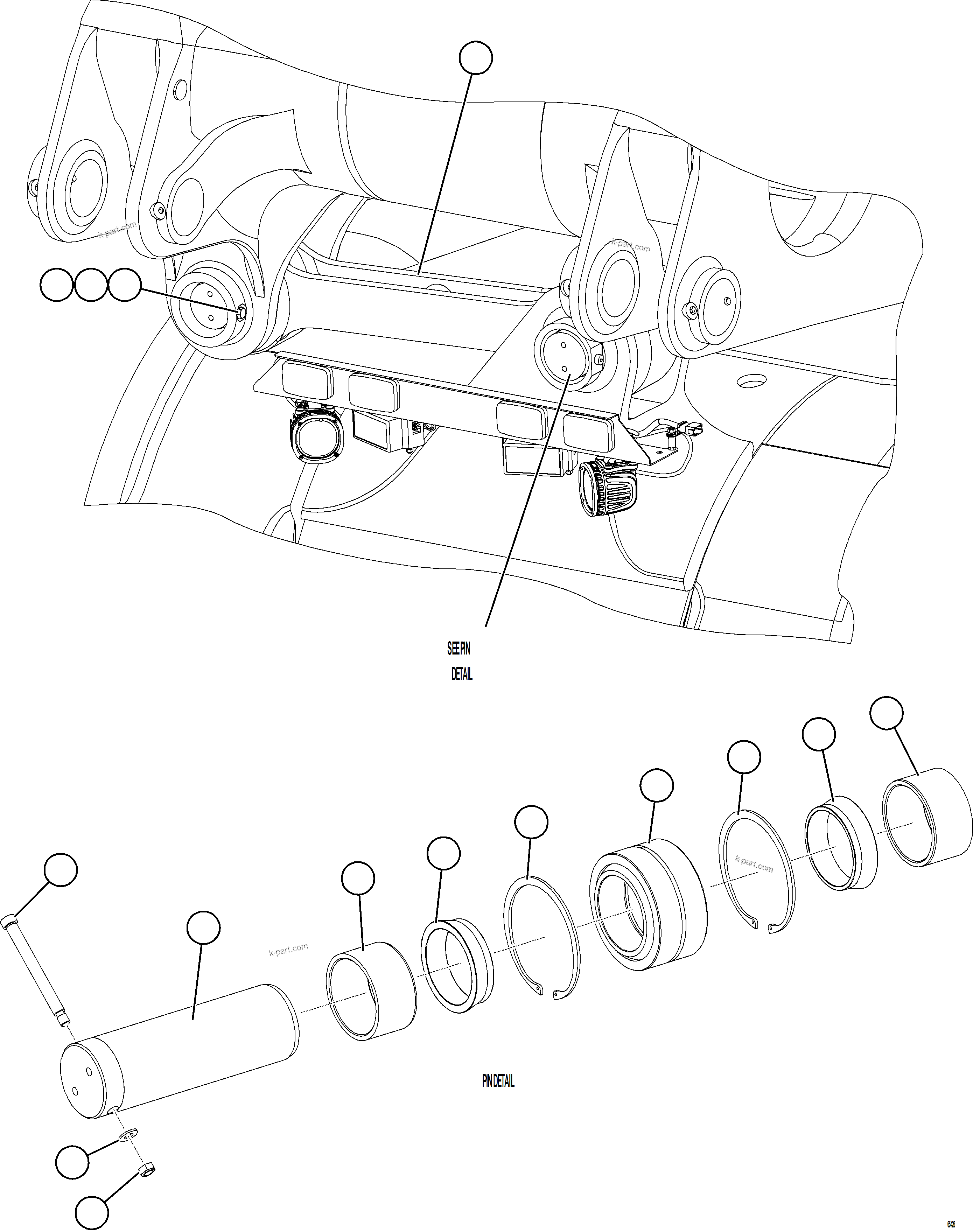 Komatsu parts book diagram for AFE78-FD 930E-5 S/N A40629 - A40631  KSA: ANTI-SWAY BAR INSTALLATION