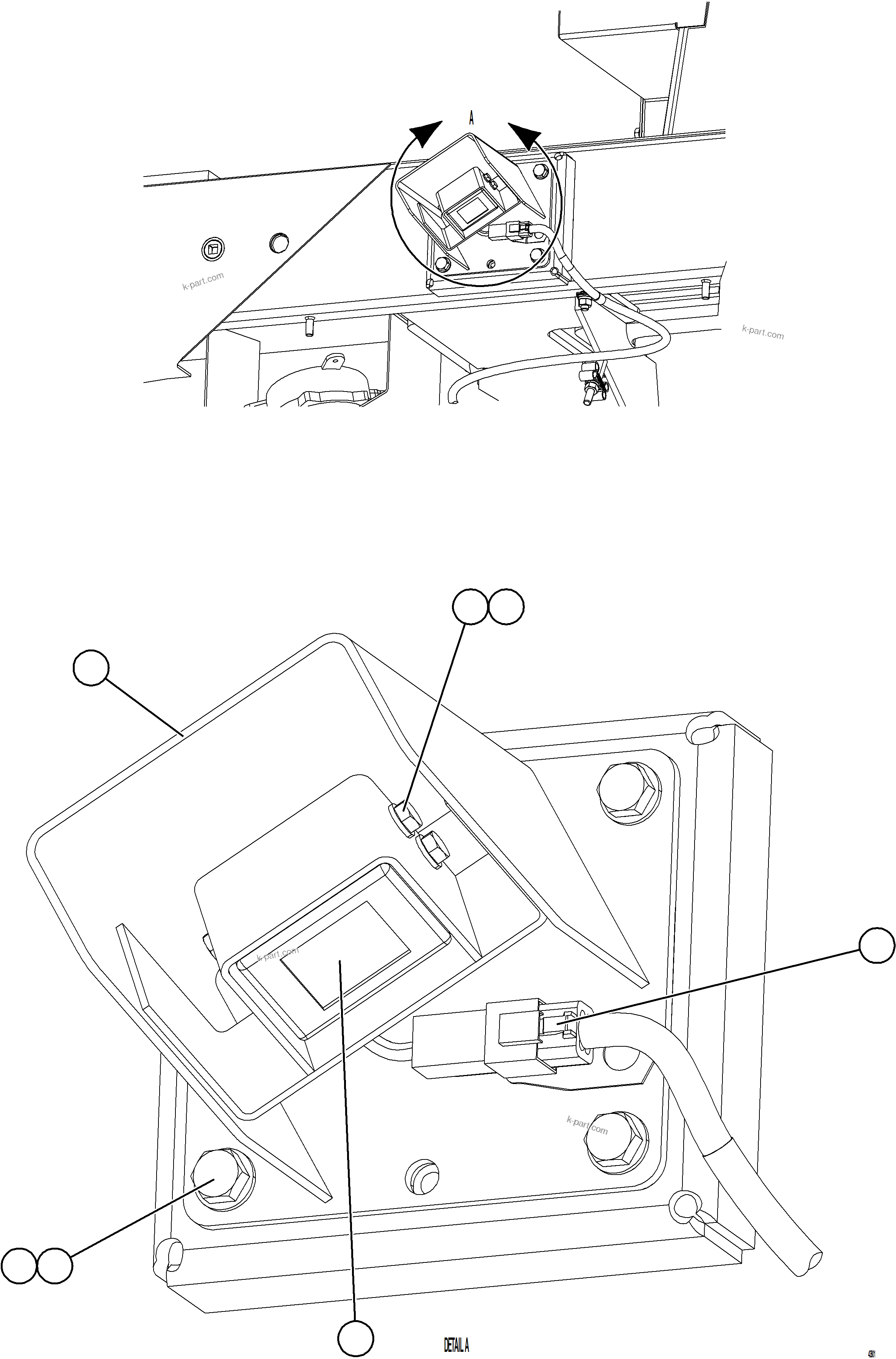 Komatsu parts book diagram for AFE78-FD 930E-5 S/N A40629 - A40631  KSA: KOMVISION CAMERA INSTALLATION - LEFT