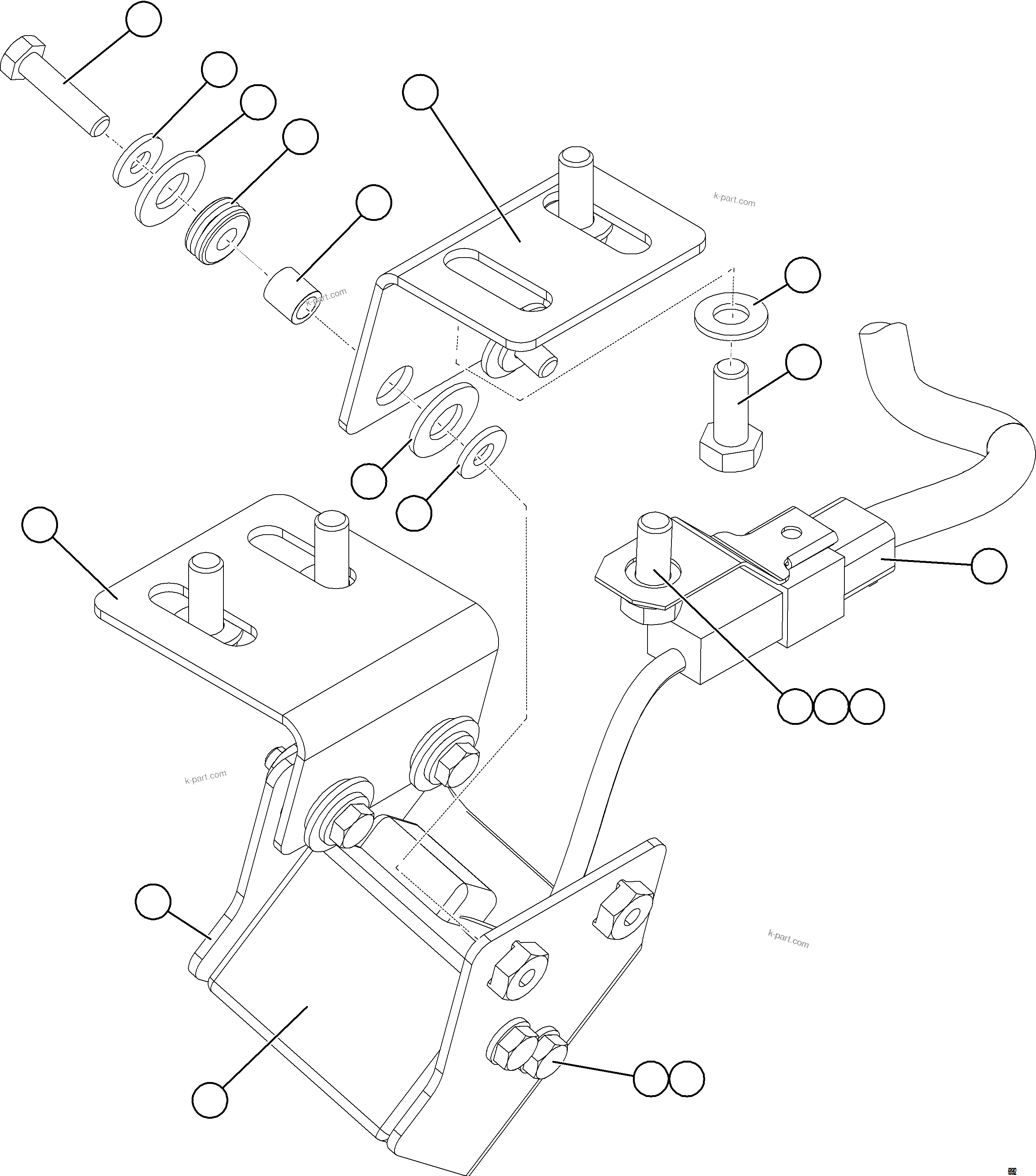 Komatsu parts book diagram for AFE78-FD 930E-5 S/N A40629 - A40631  KSA: KOMVISION CAMERA INSTALLATION - FRONT