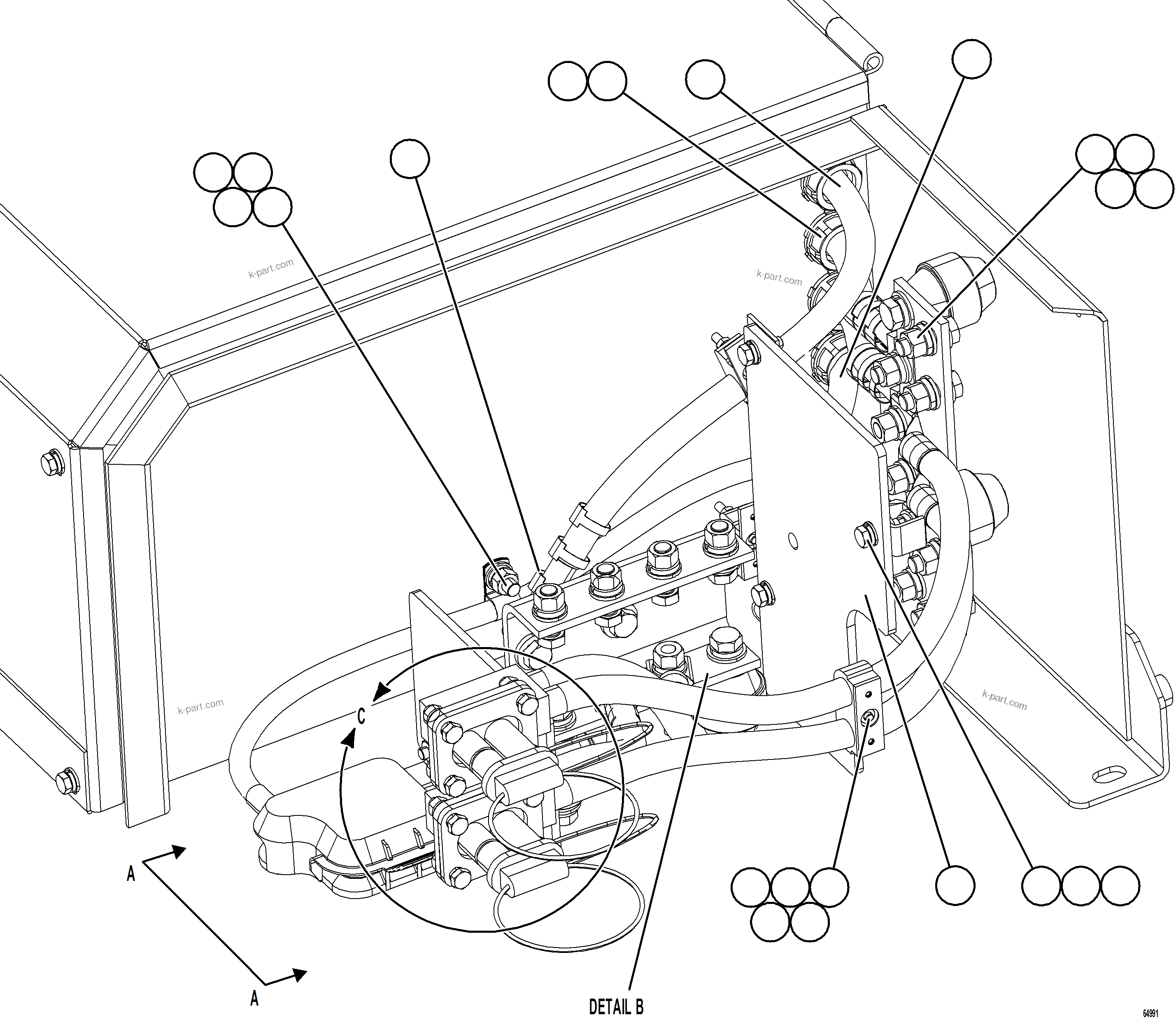 Komatsu parts book diagram for AFE84-M 730E-10 S/N A50047 - A50048  KAL: BATTERY BOX ASSEMBLY    5/7    58F-54-20972
