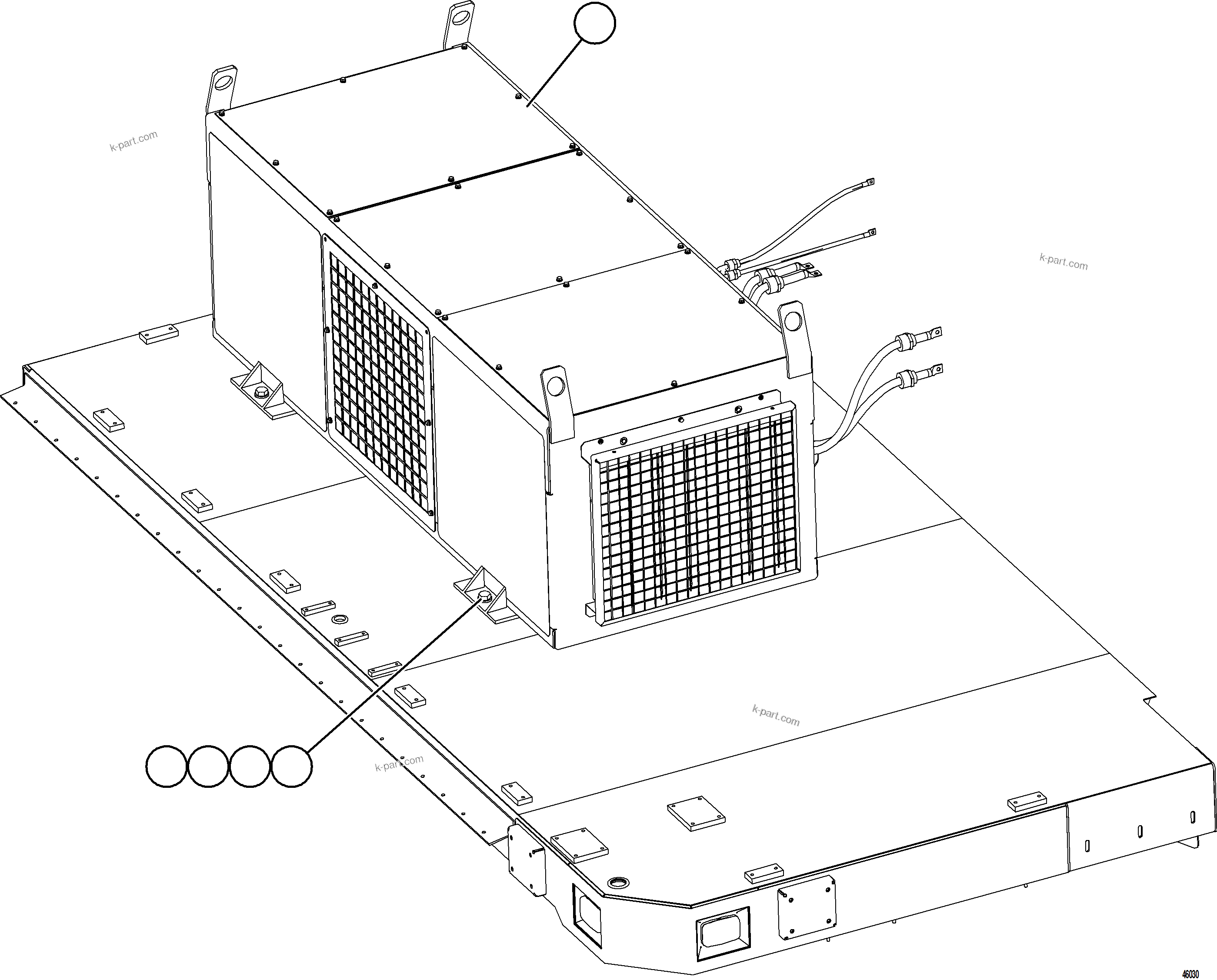 Komatsu parts book diagram for AFE84-M 730E-10 S/N A50047 - A50048  KAL: RETARDING GRID INSTALLATION