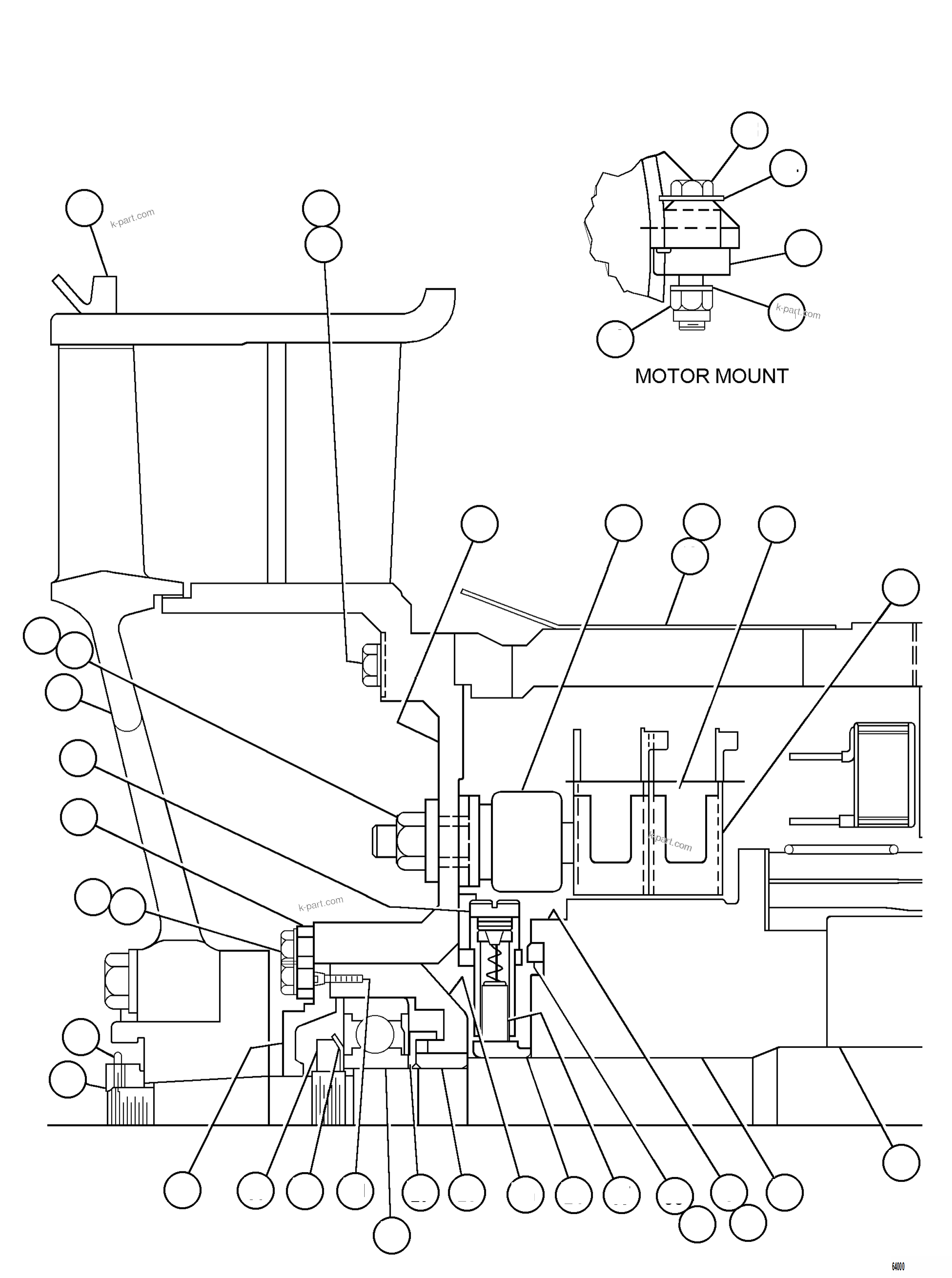 Komatsu parts book diagram for AFE84-M 730E-10 S/N A50047 - A50048  KAL: GRID BLOWER MOTOR    1/4    XA4146