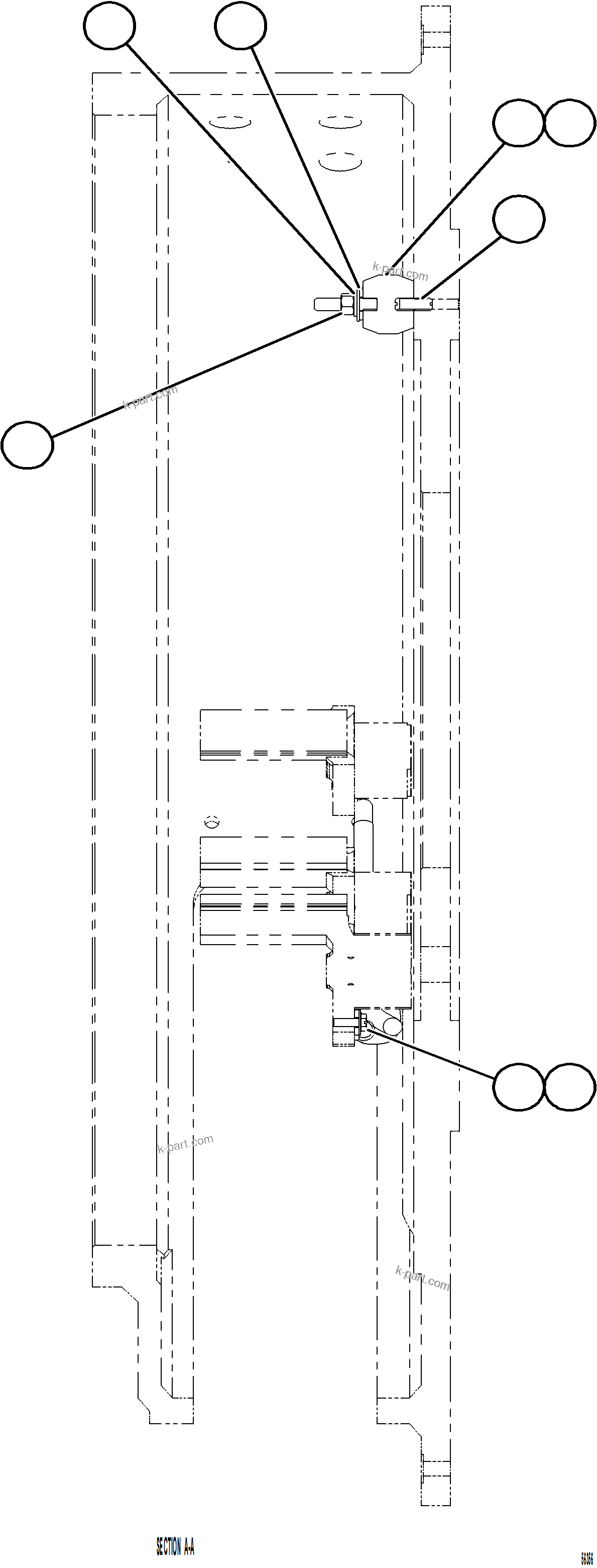 Komatsu parts book diagram for AFE84-M 730E-10 S/N A50047 - A50048  KAL: ALTERNATOR FRAMEHEAD ASSEMBLY    3/3