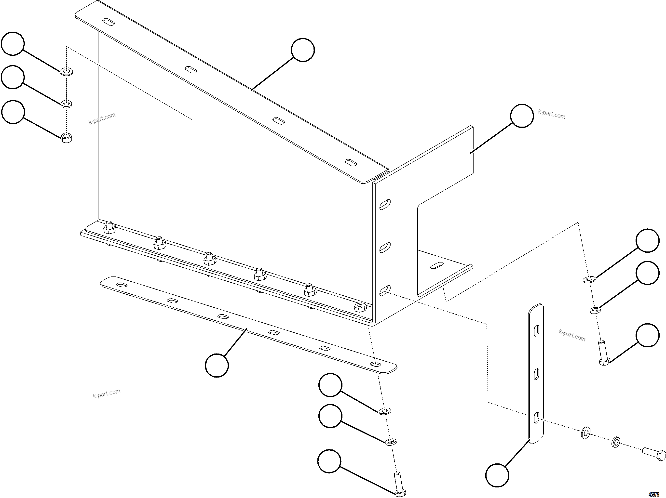 Komatsu parts book diagram for AFE84-M 730E-10 S/N A50047 - A50048  KAL: CAB CONNECTOR MUD FLAPS