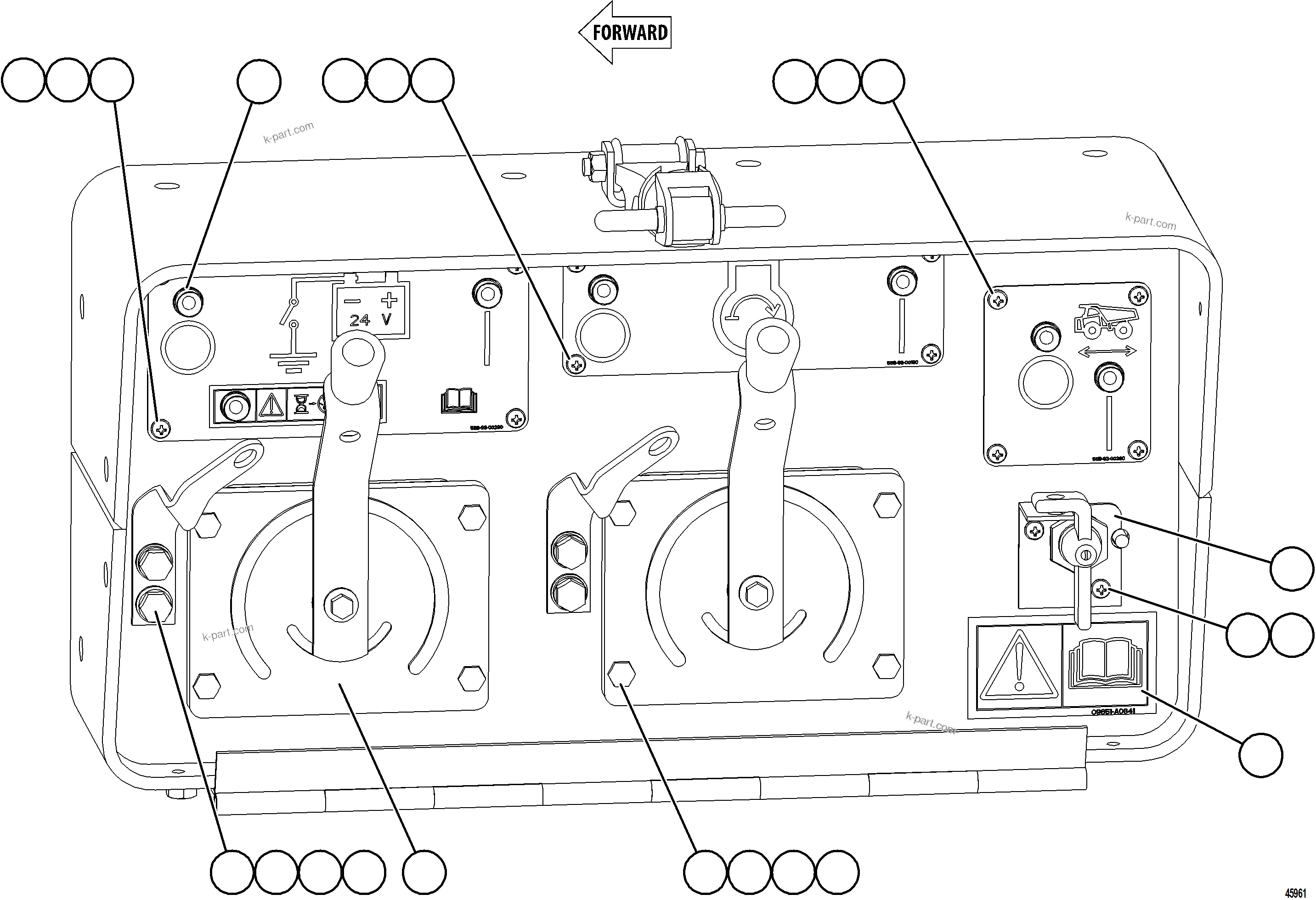 Komatsu parts book diagram for AFE84-P 730E-10 S/N A50051 - A50054  KAL: ISOLATION BOX    1/3