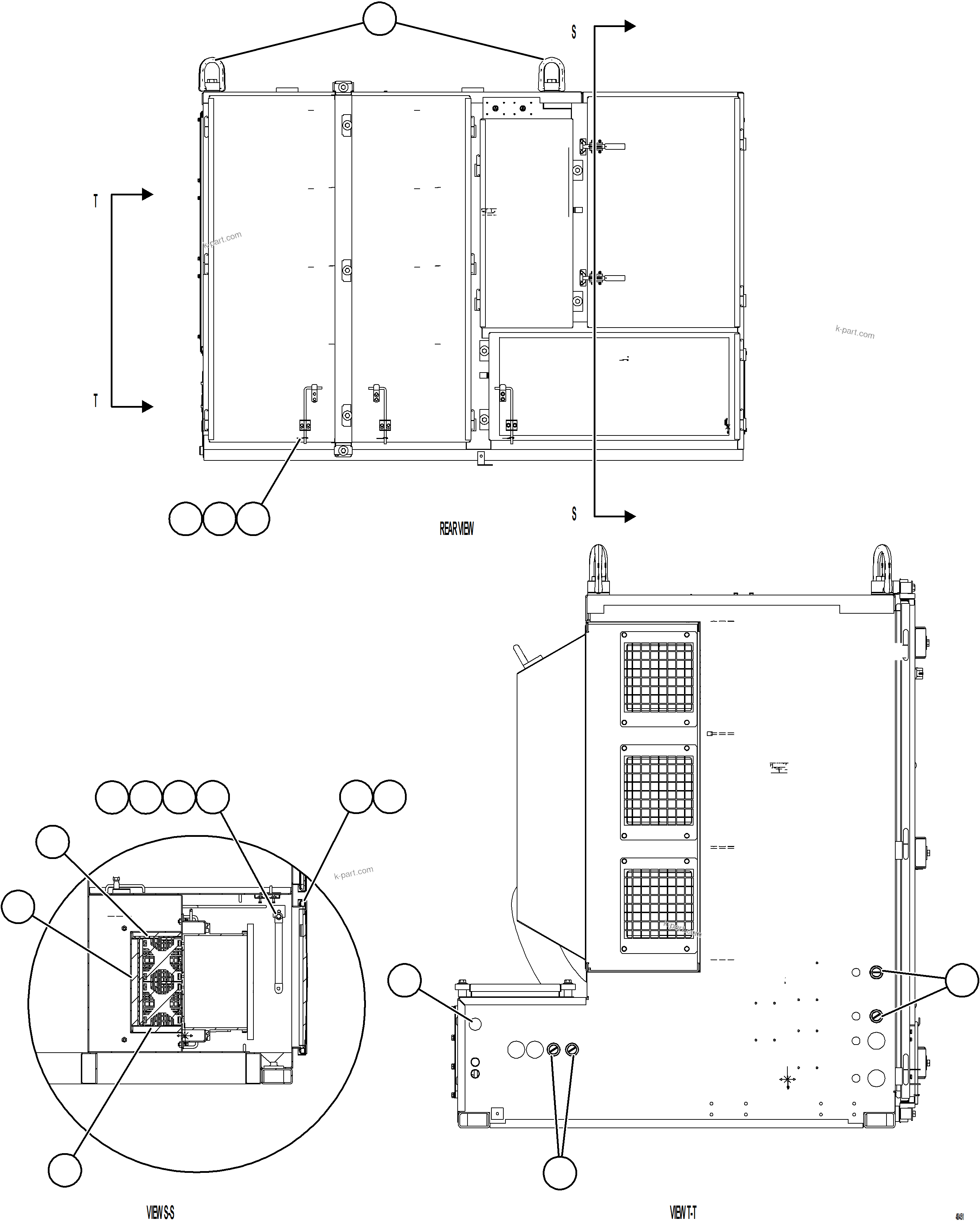 Komatsu parts book diagram for AFE84-P 730E-10 S/N A50051 - A50054  KAL: CONTROL CABINET    10/13